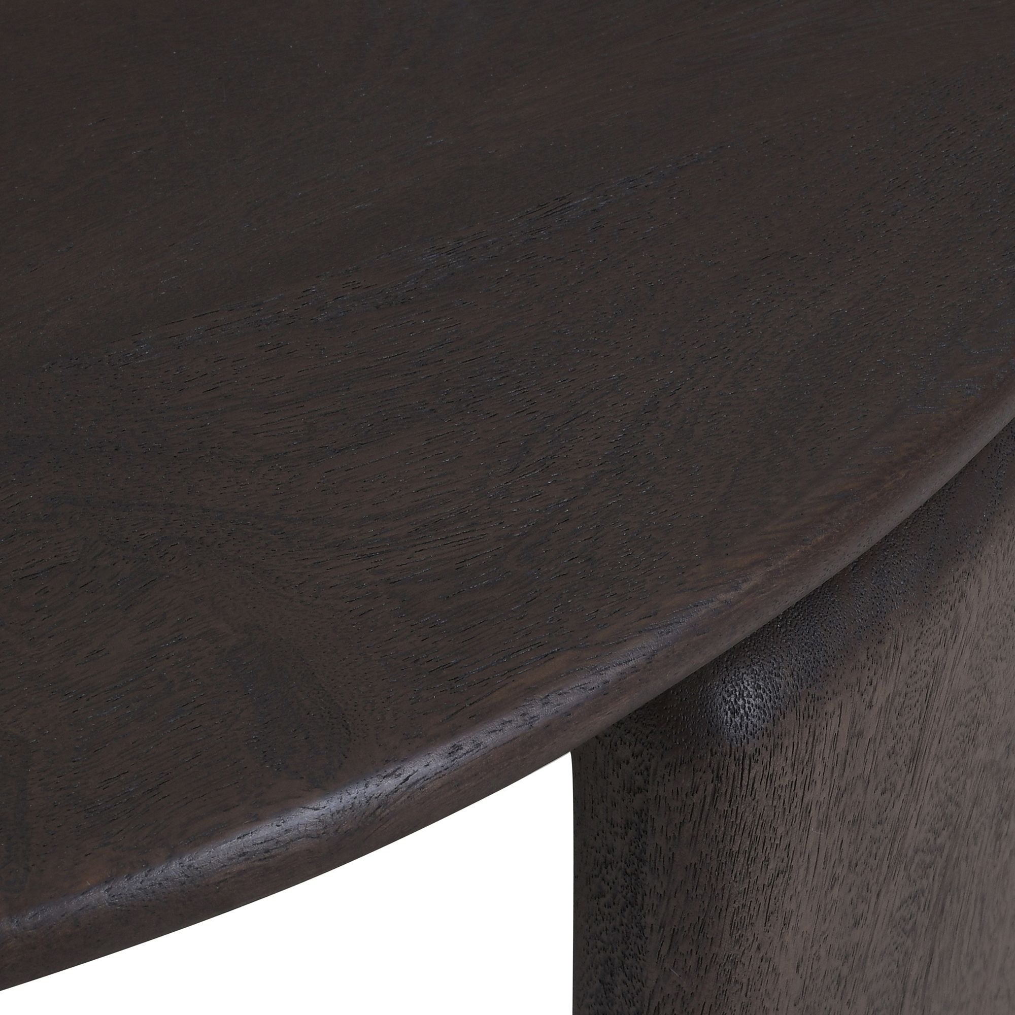 Table d'appoint ronde Reyna avec rangement noire et blanche