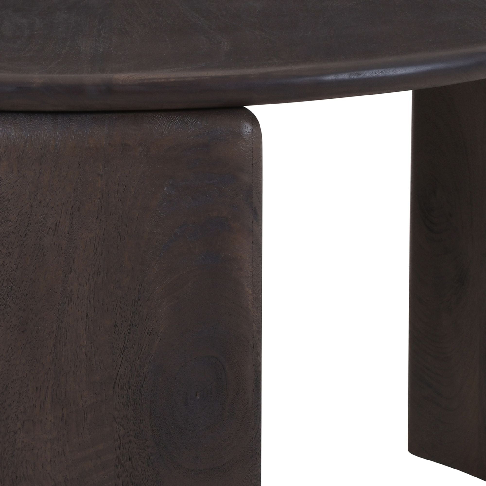 Table d'appoint ronde Reyna avec rangement noire et blanche