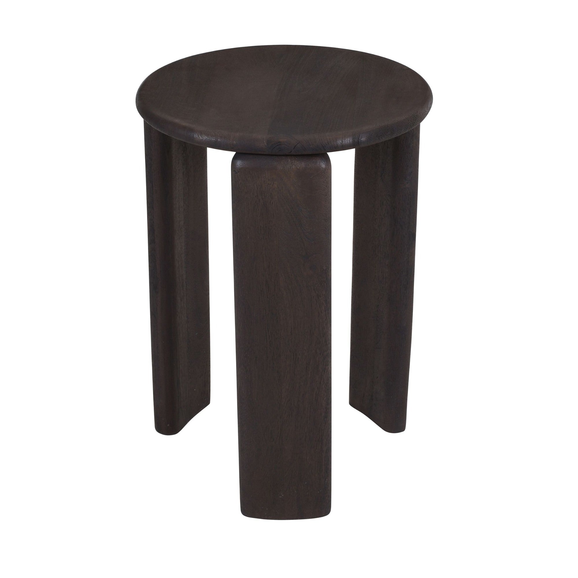 Table d'appoint ronde Reyna avec rangement noire et blanche