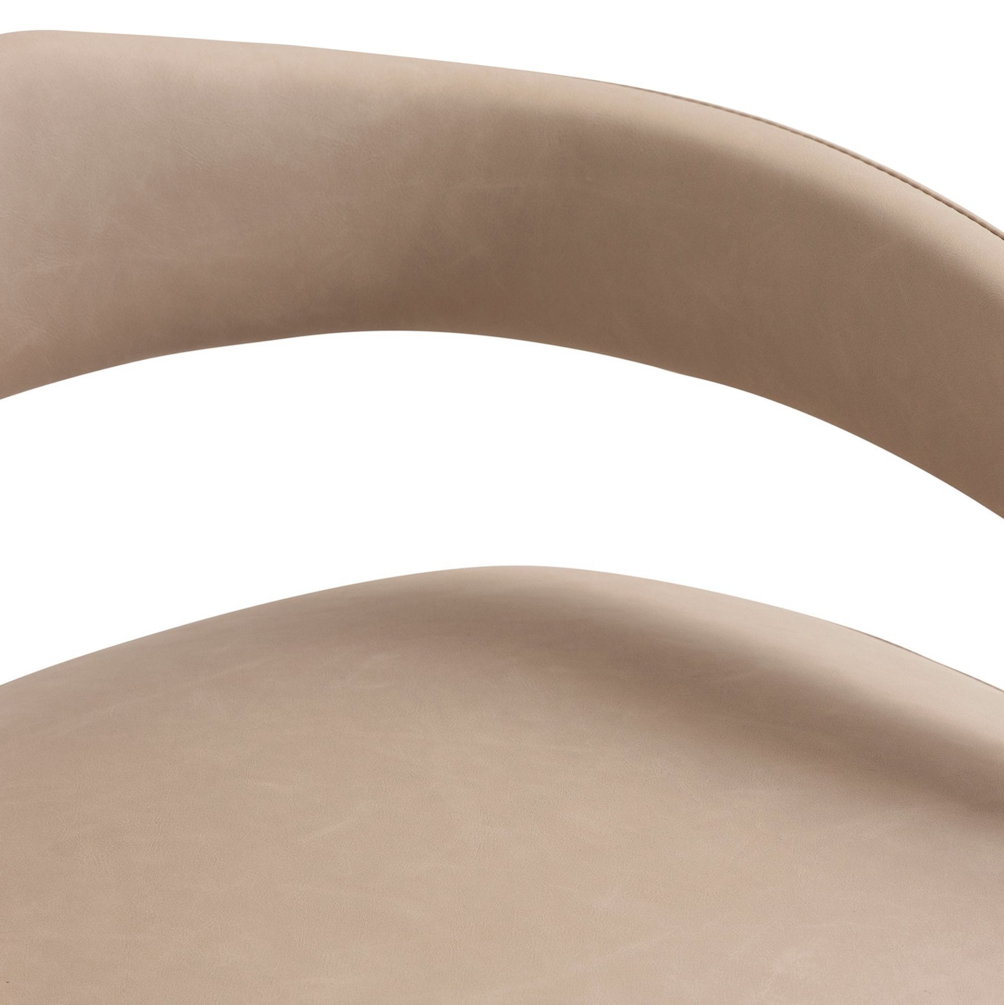 Chaise de salle à manger Caspian moderne du milieu du siècle, couleur sable (lot de 2)
