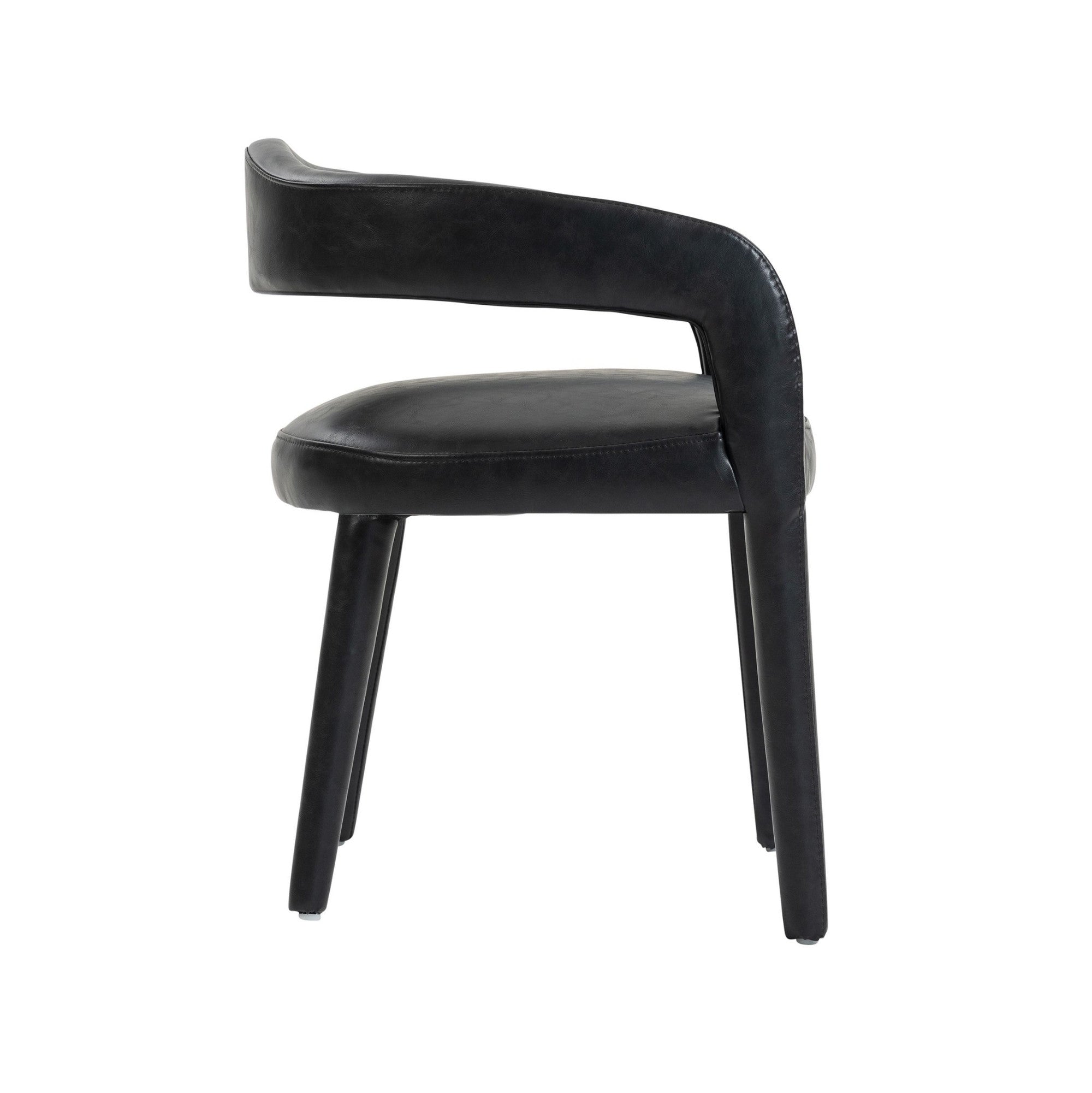 Chaise de salle à manger Caspian moderne du milieu du siècle, couleur sable (lot de 2)