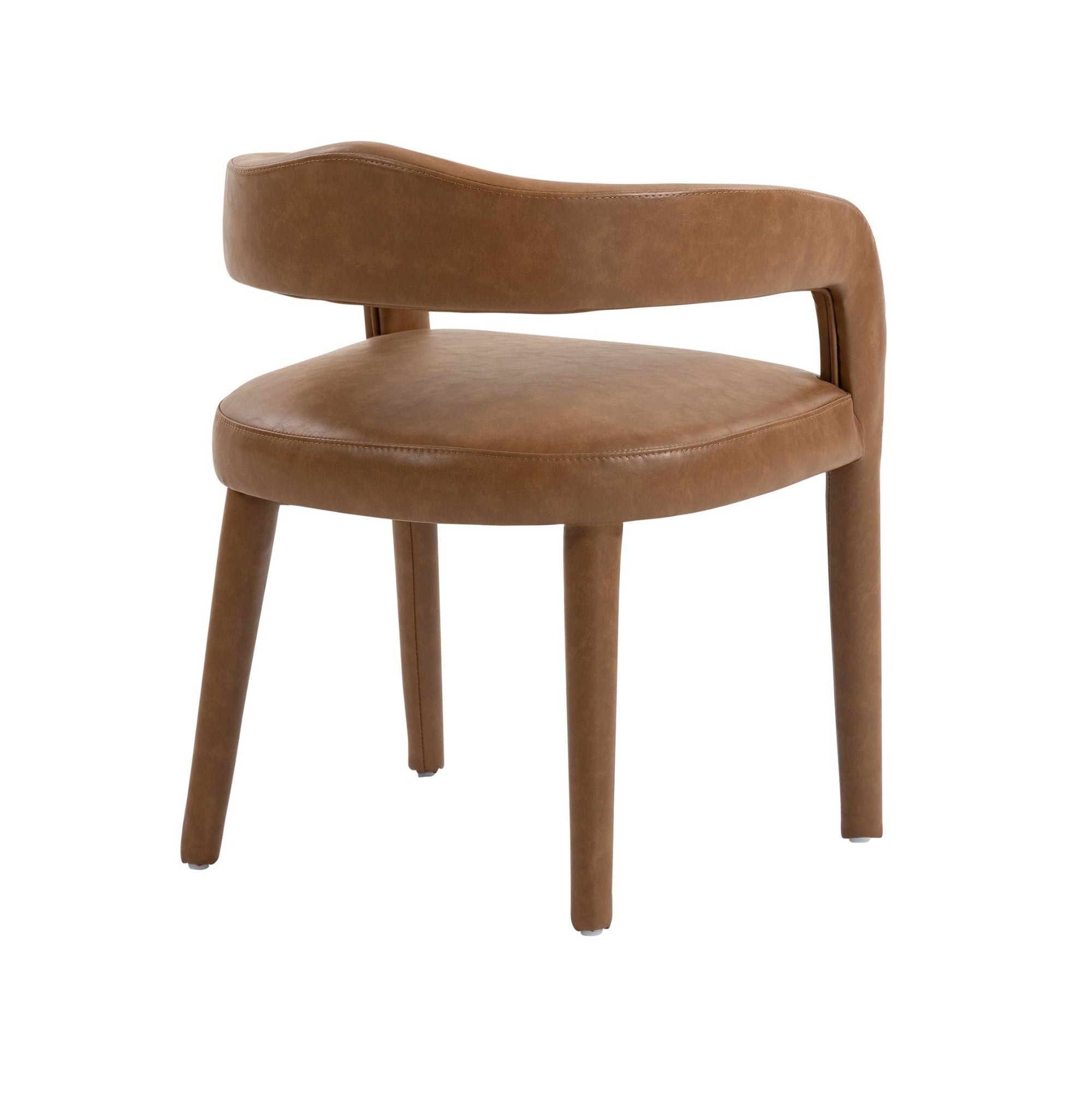 Chaise de salle à manger Caspian moderne du milieu du siècle, couleur sable (lot de 2)