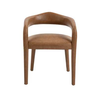 Chaise de salle à manger Caspian moderne du milieu du siècle, couleur sable (lot de 2)