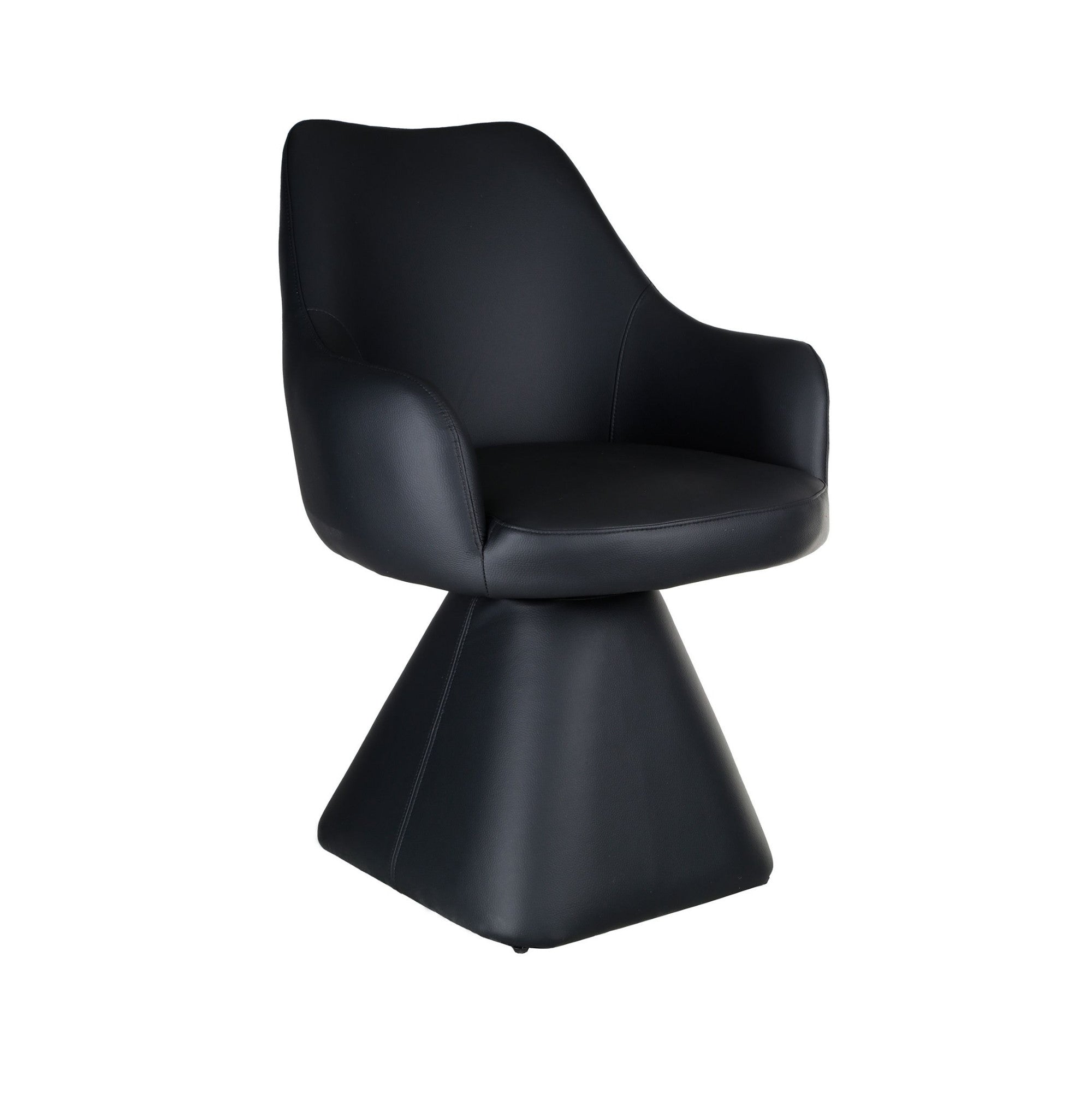 Caprese Swivel Dining Chair and Accent Chair in Black