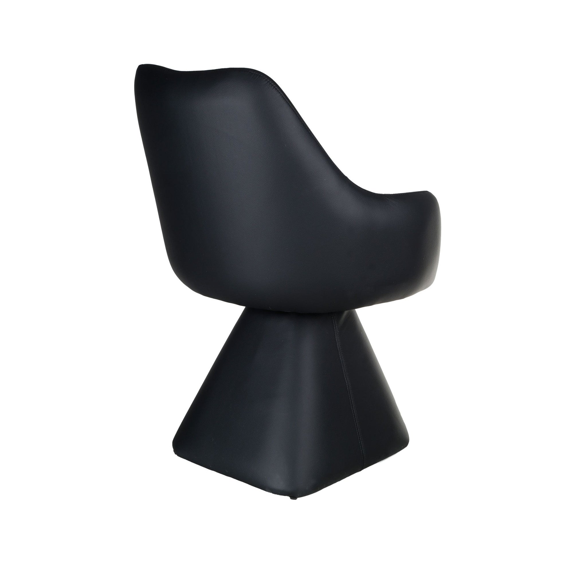 Caprese Swivel Dining Chair and Accent Chair in Black