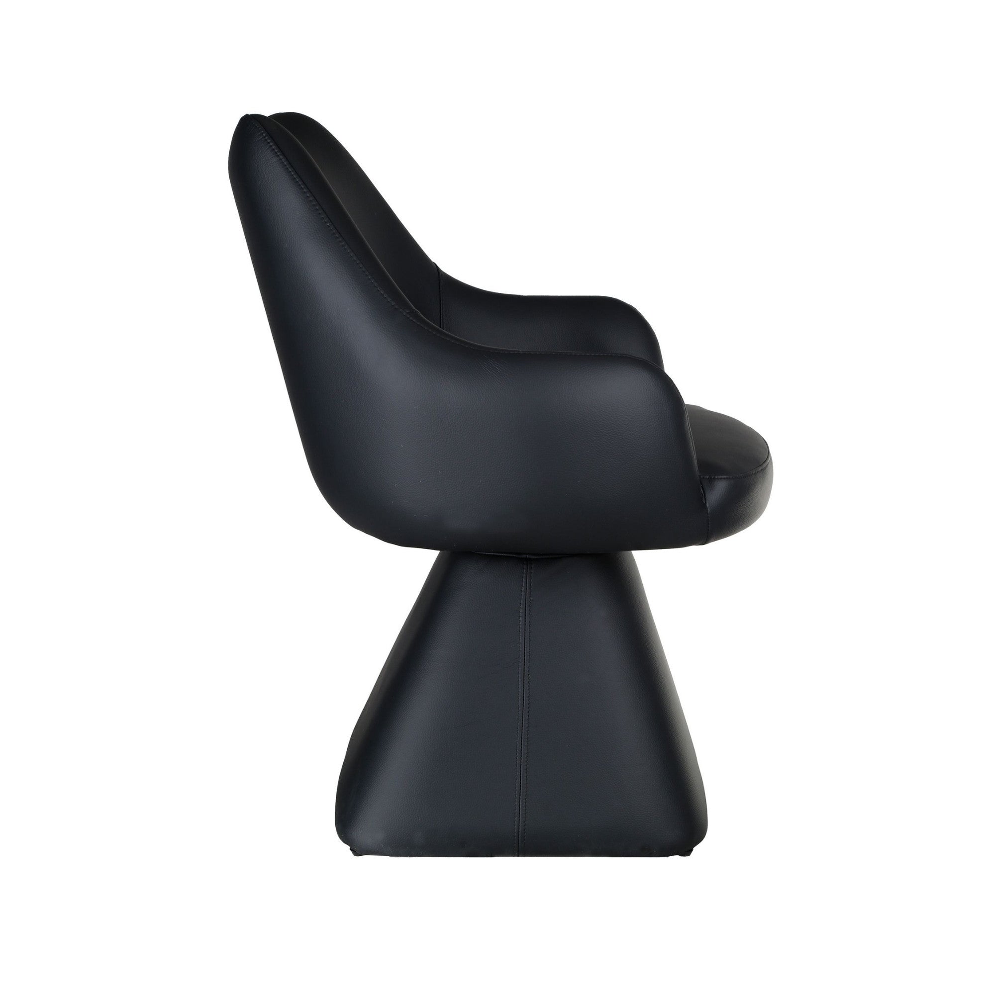 Caprese Swivel Dining Chair and Accent Chair in Black