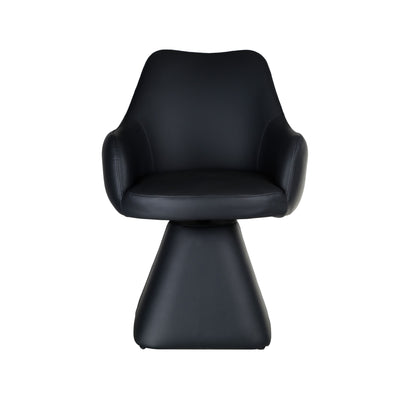 Caprese Swivel Dining Chair and Accent Chair in Black