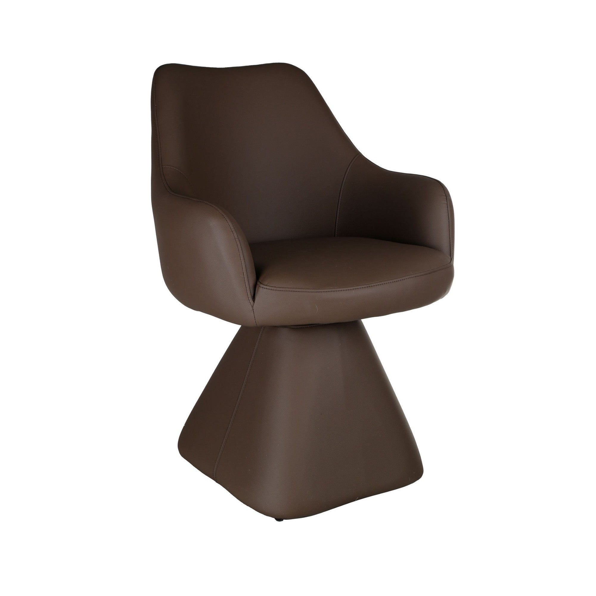 Caprese Swivel Dining Chair and Accent Chair in Brown