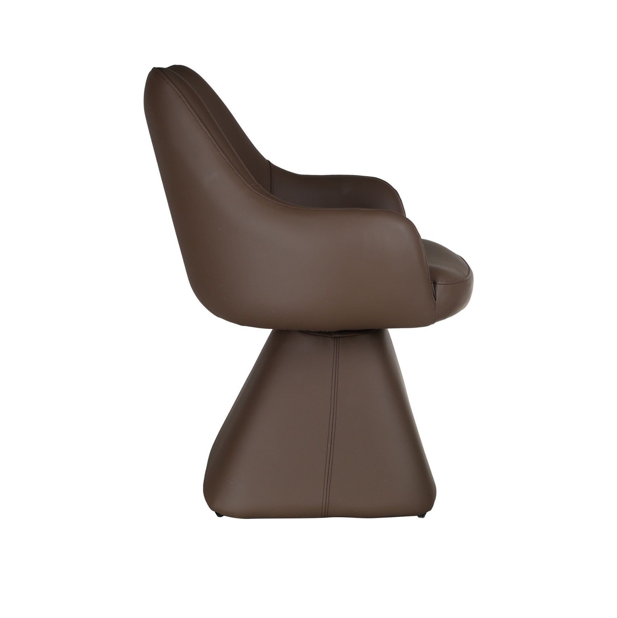Caprese Swivel Dining Chair and Accent Chair in Brown