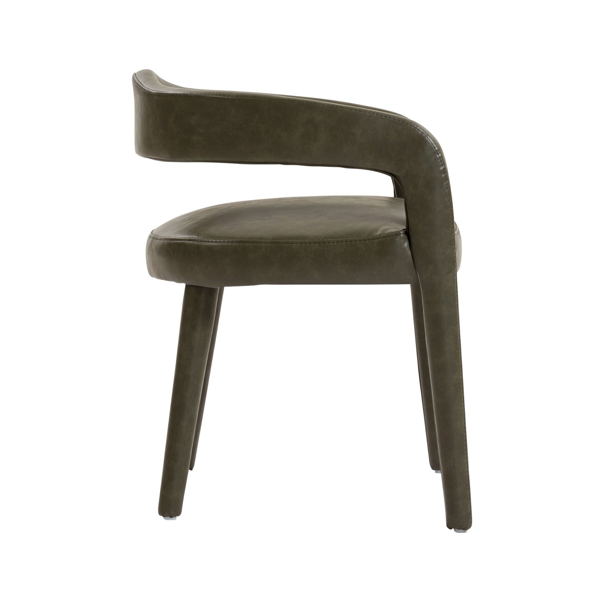 Chaise de salle à manger Caspian moderne du milieu du siècle, couleur sable (lot de 2)