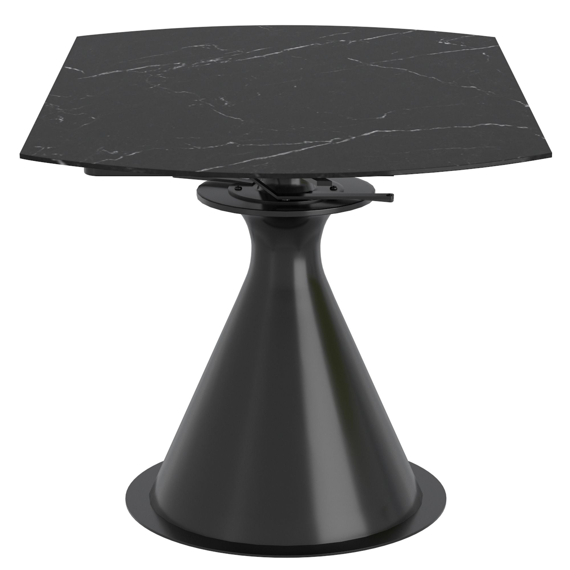 Calisto 51" Round Extension Dining Table Black