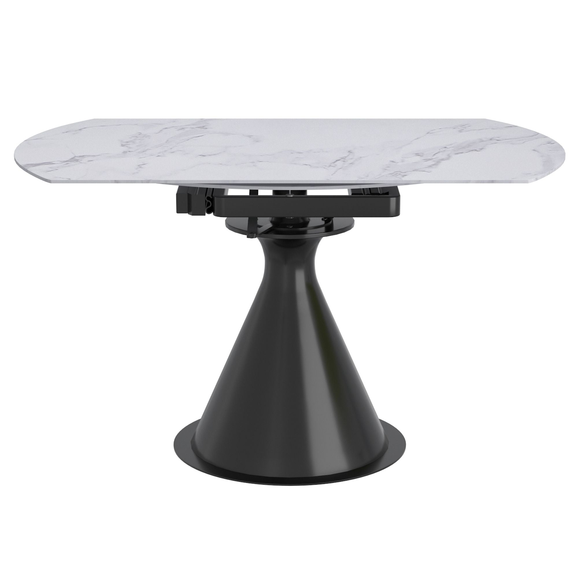 Calisto 51" Round Extension Dining Table White