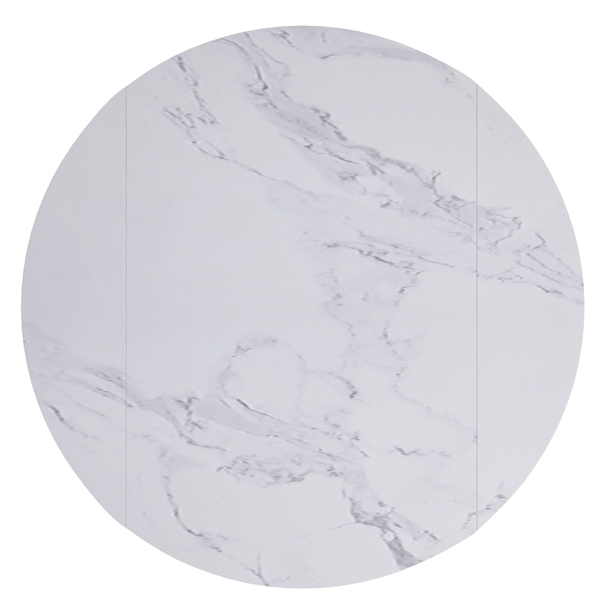 Calisto 51" Round Extension Dining Table White