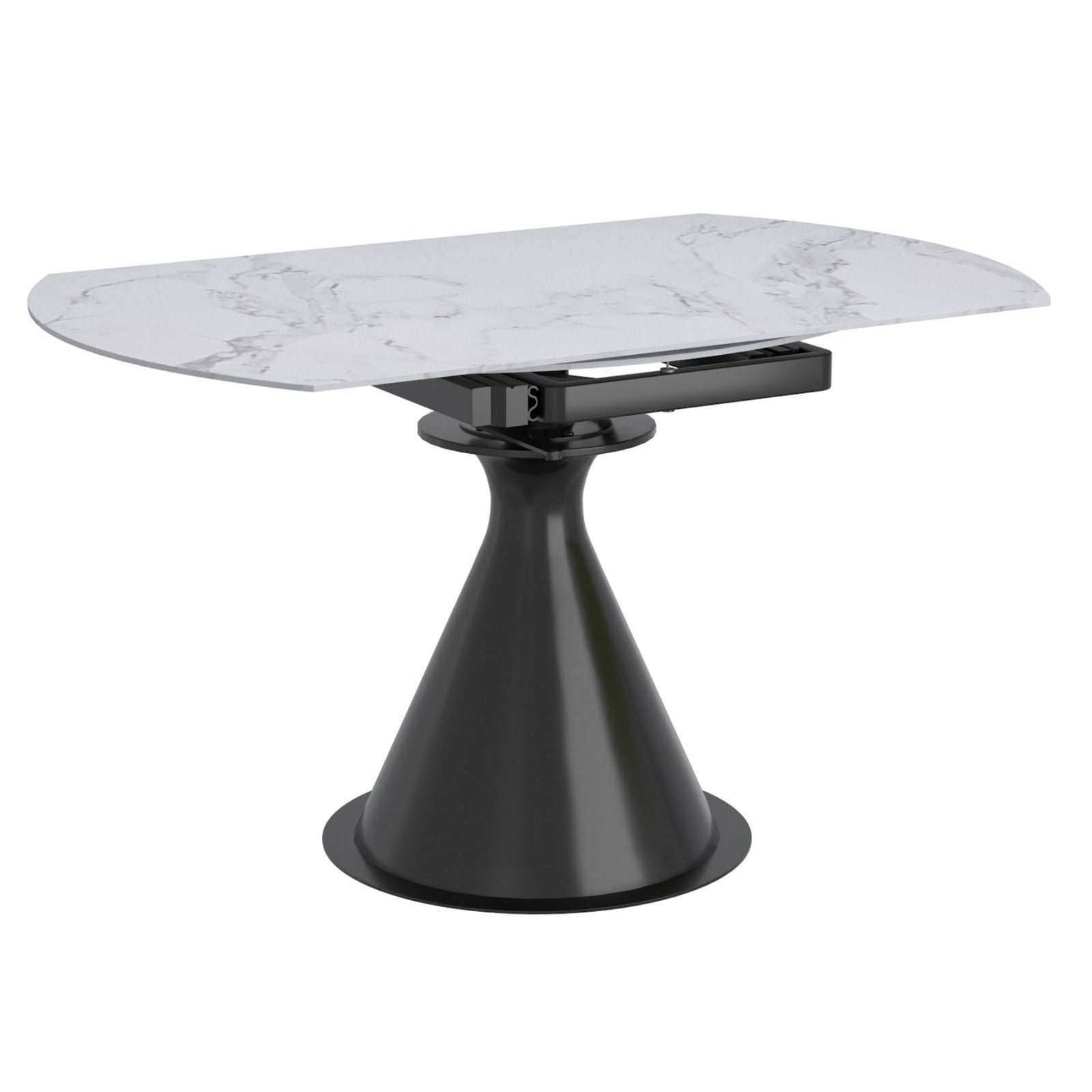 Calisto 51" Round Extension Dining Table White
