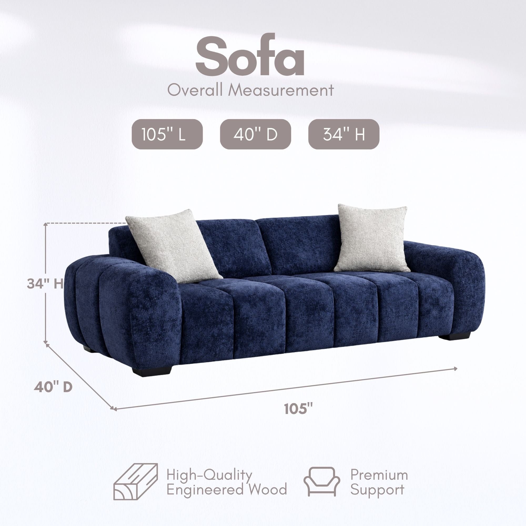 Canadian-made Coburg Modern Sofa