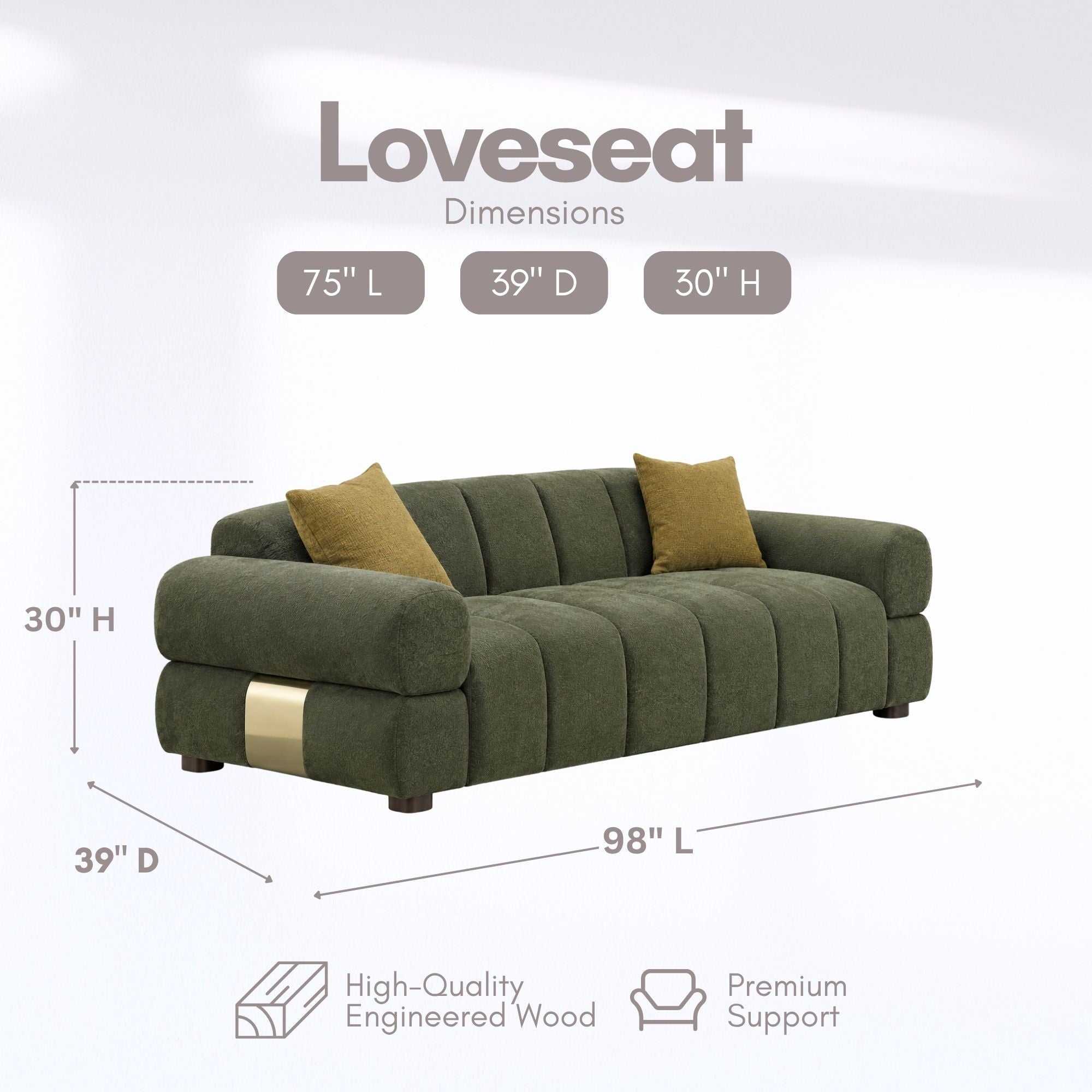Canadian-made Phoenix Modern Sofa Set