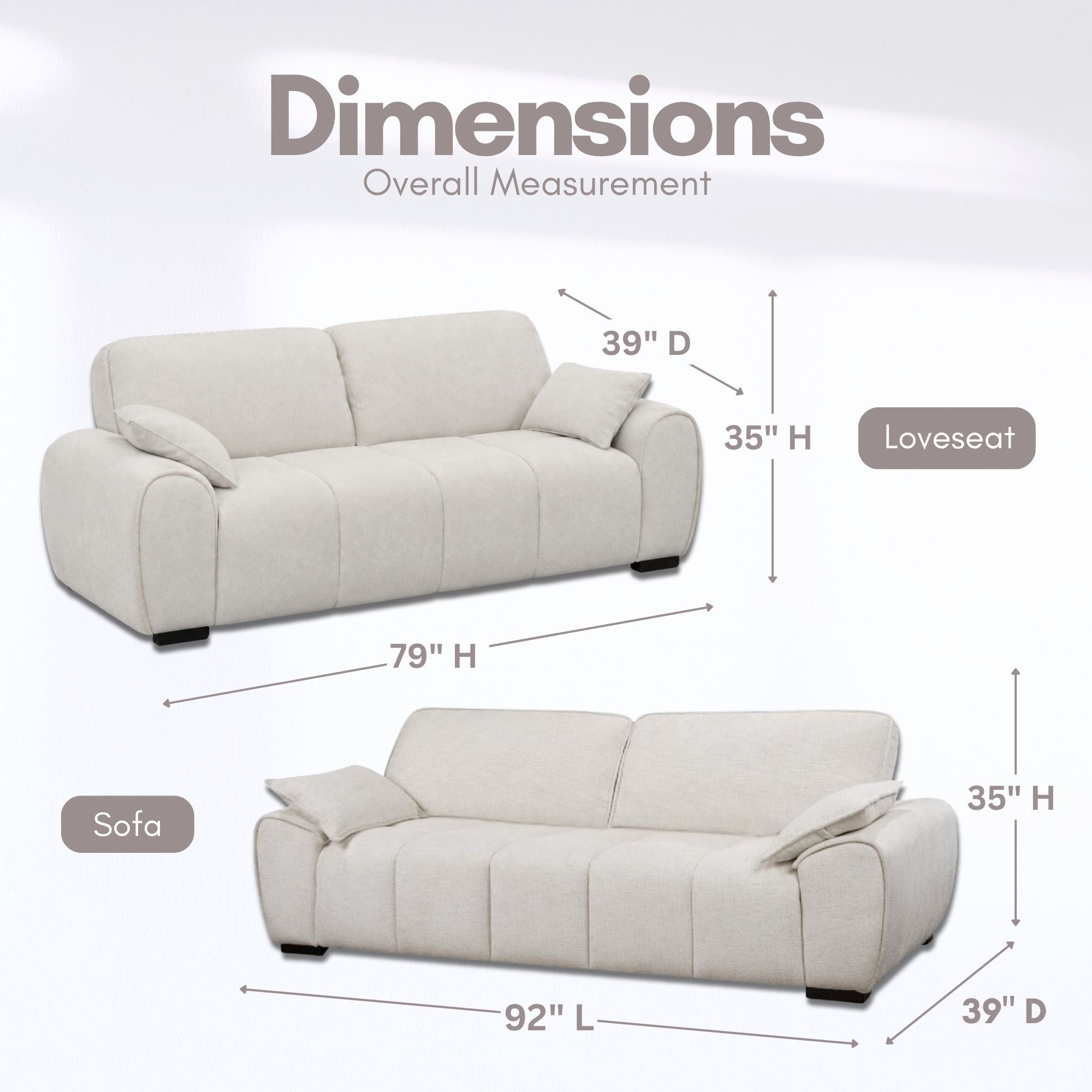 Canadian-made Madison Modern Loveseat