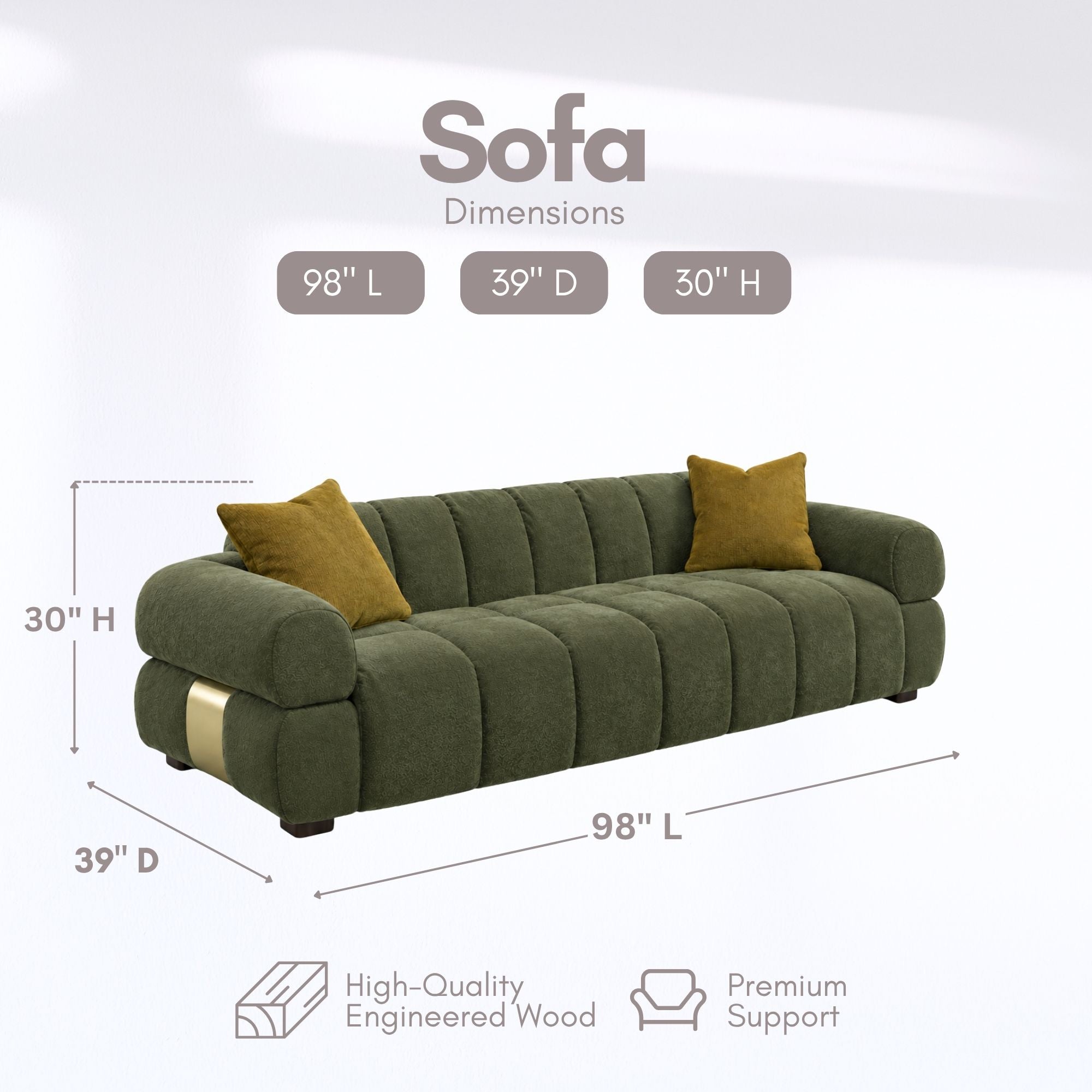 Canadian-made Phoenix Modern Sofa