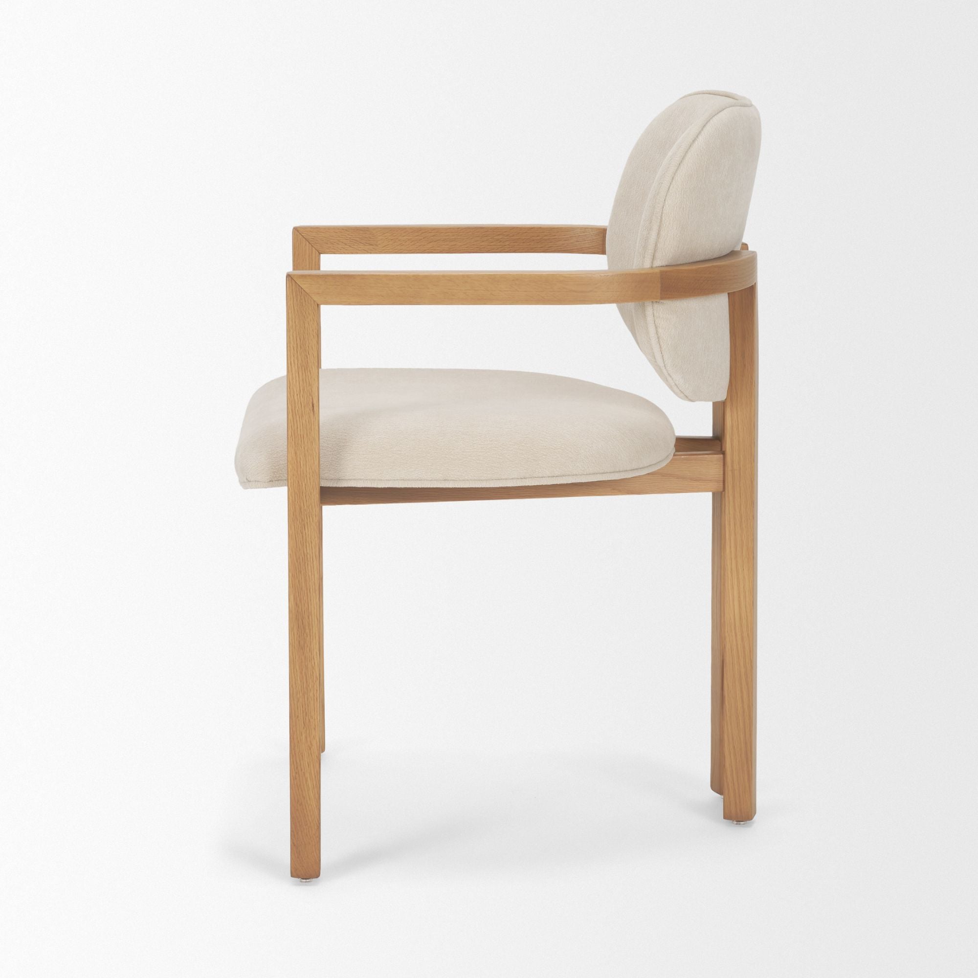 Mercana Carlisle Curved Arm Dining Chair in Cream | CastleUp Experience Centre Online Furniture
