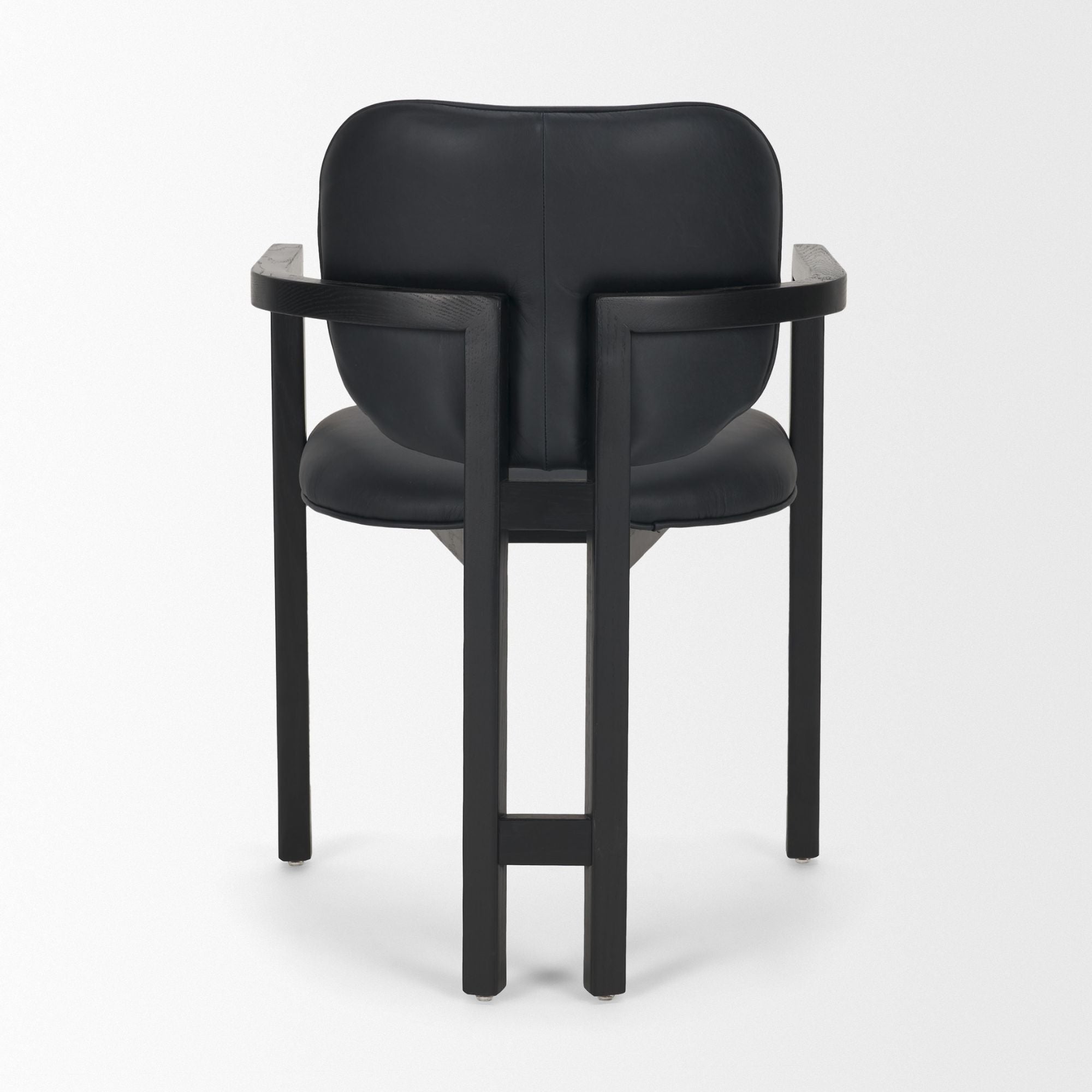 Mercana Carlisle Curved Back Leather Arm Dining Chair Black | CastleUp Experience Centre Online Furniture