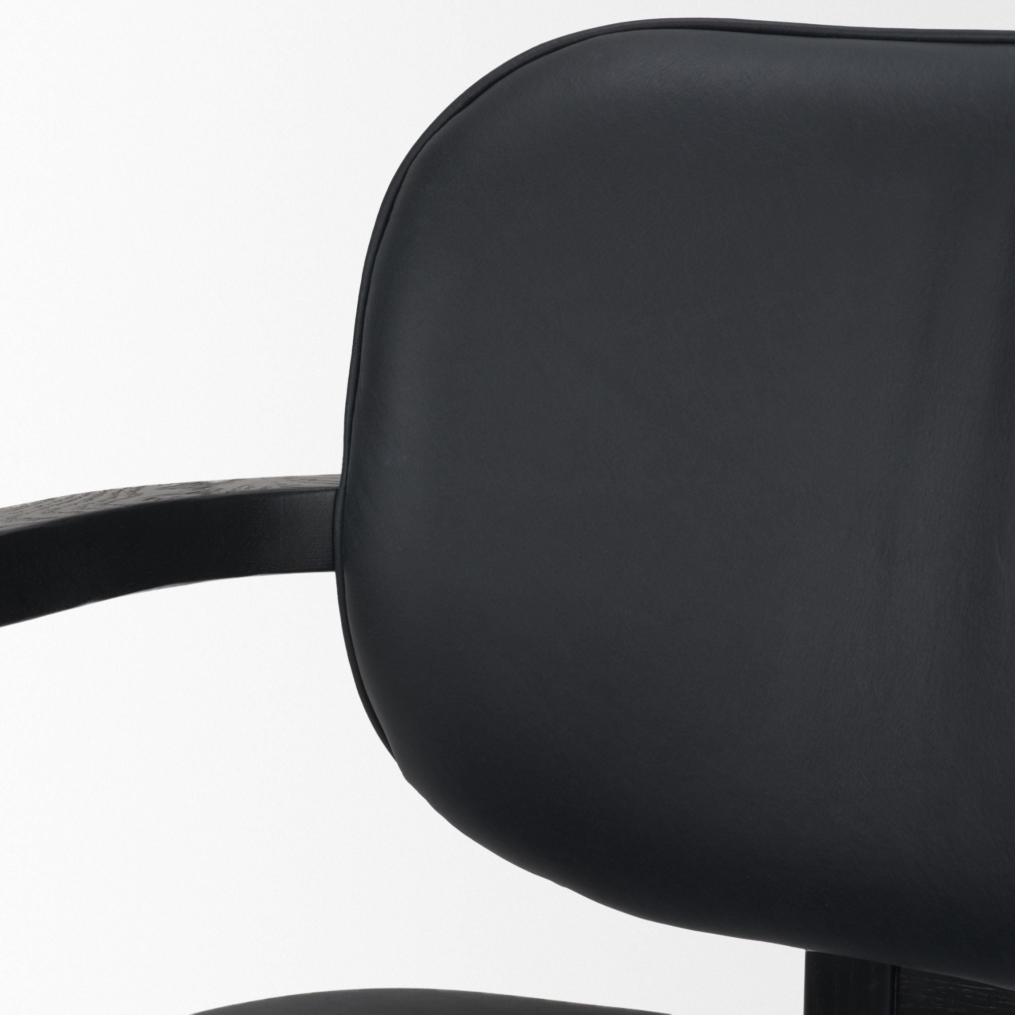 Mercana Carlisle Curved Back Leather Arm Dining Chair Black | CastleUp Experience Centre Online Furniture
