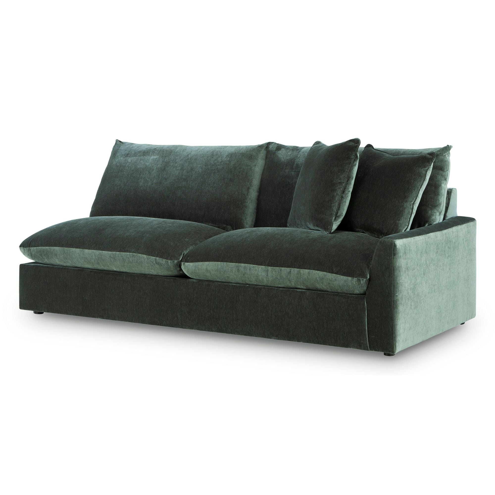 Signature Design by Ashley Carriage View 3-piece sectional in jade green upholstery