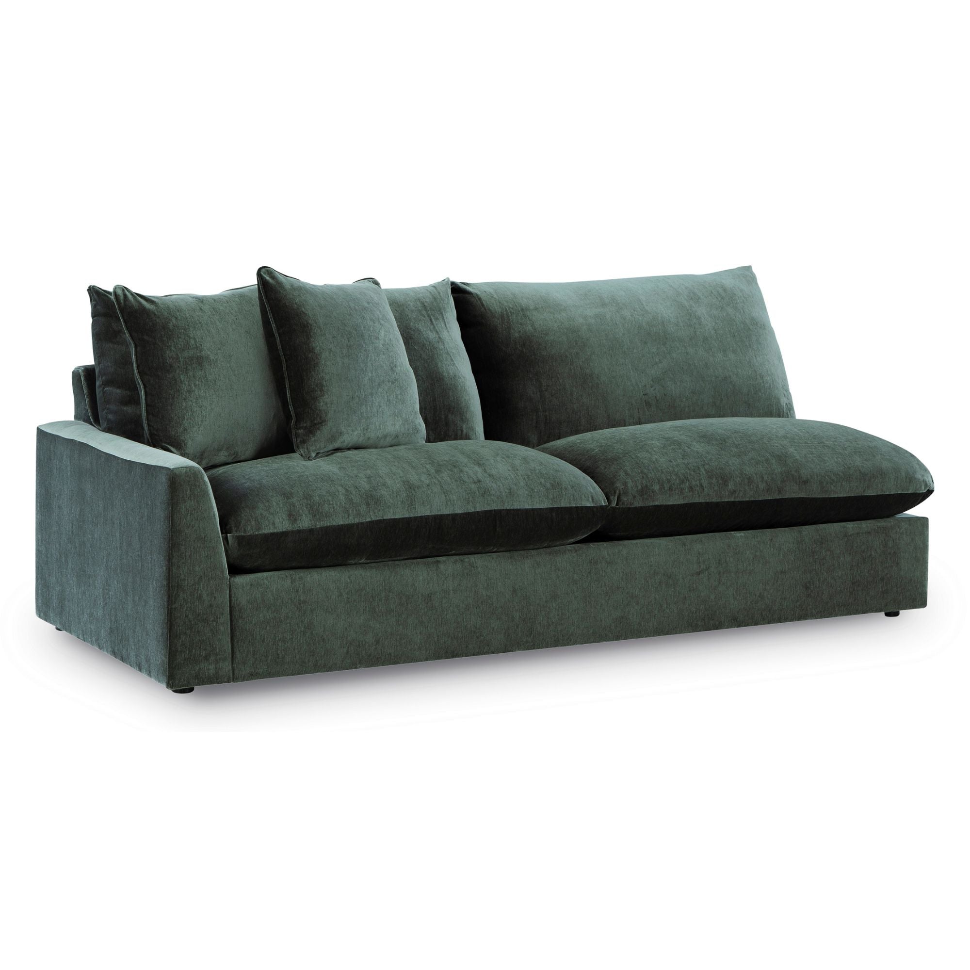 Jade green Signature Design by Ashley Carriage View 3-piece sectional sofa seating arrangement