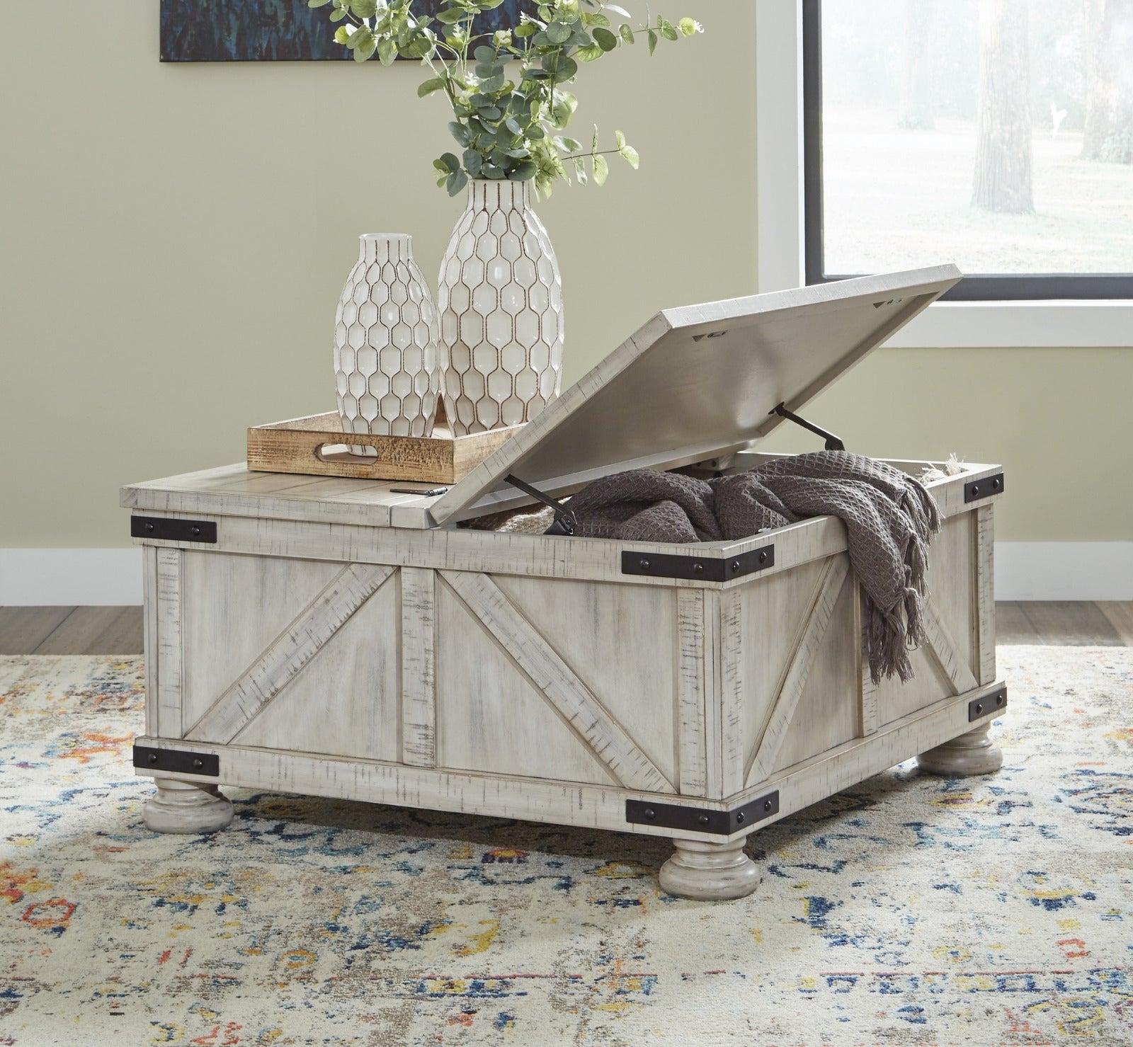 Carynhurst Cocktail Coffee Table with Storage