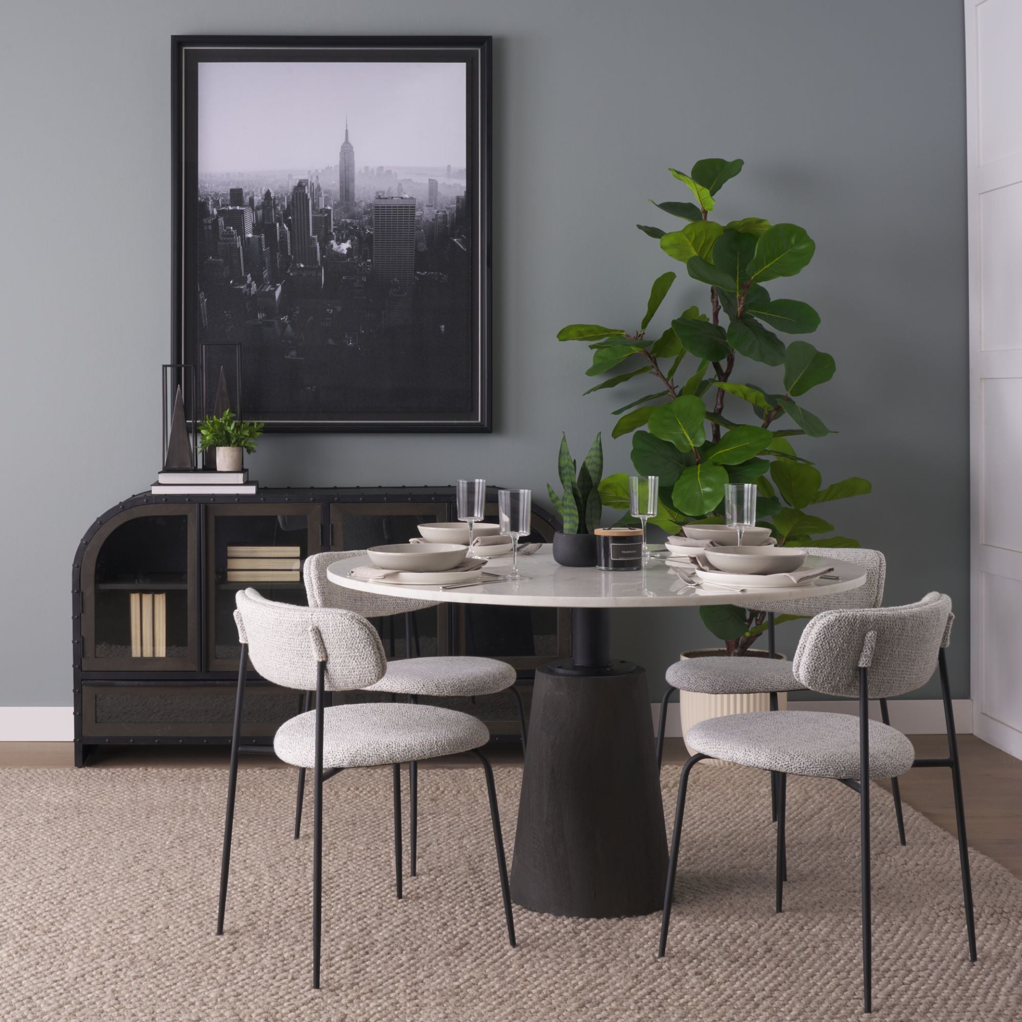 Mercana Casey Collection Dining Chair in Light Grey | CastleUp Experience Centre Online Furniture