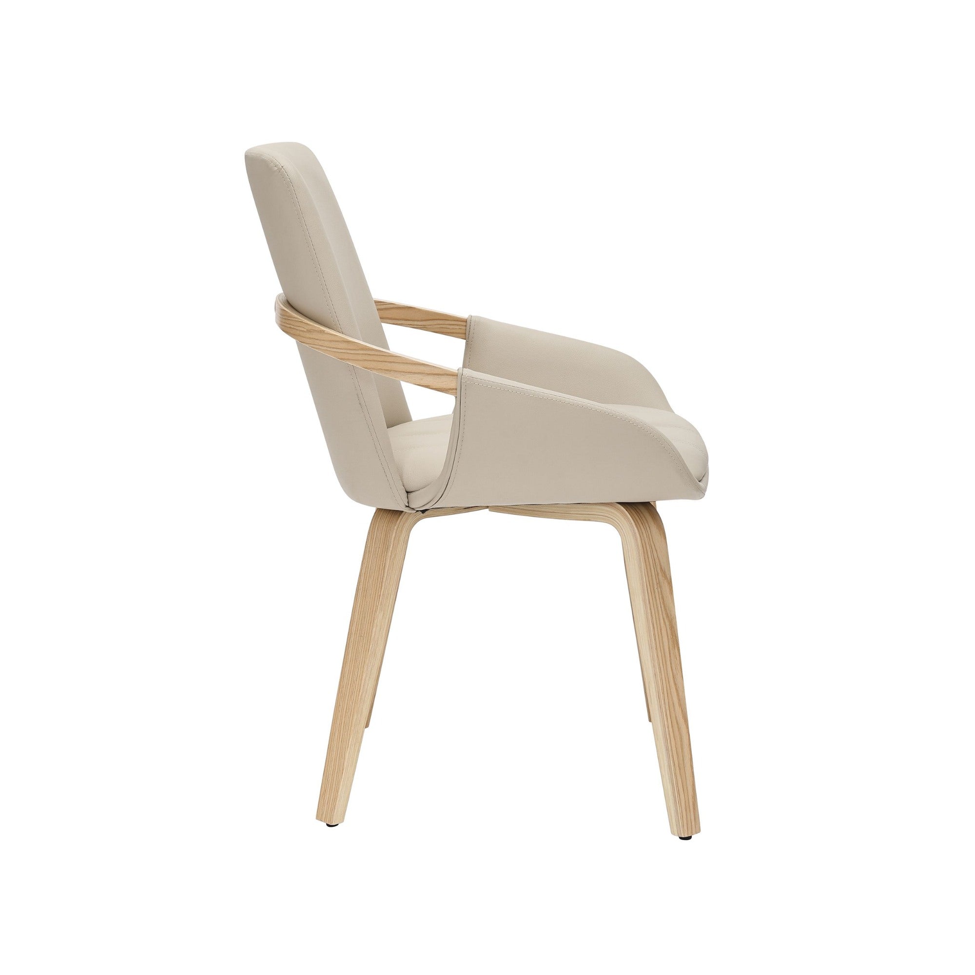 Caspian Mid-Century Modern Dining Chair in Sand (Set of 2)