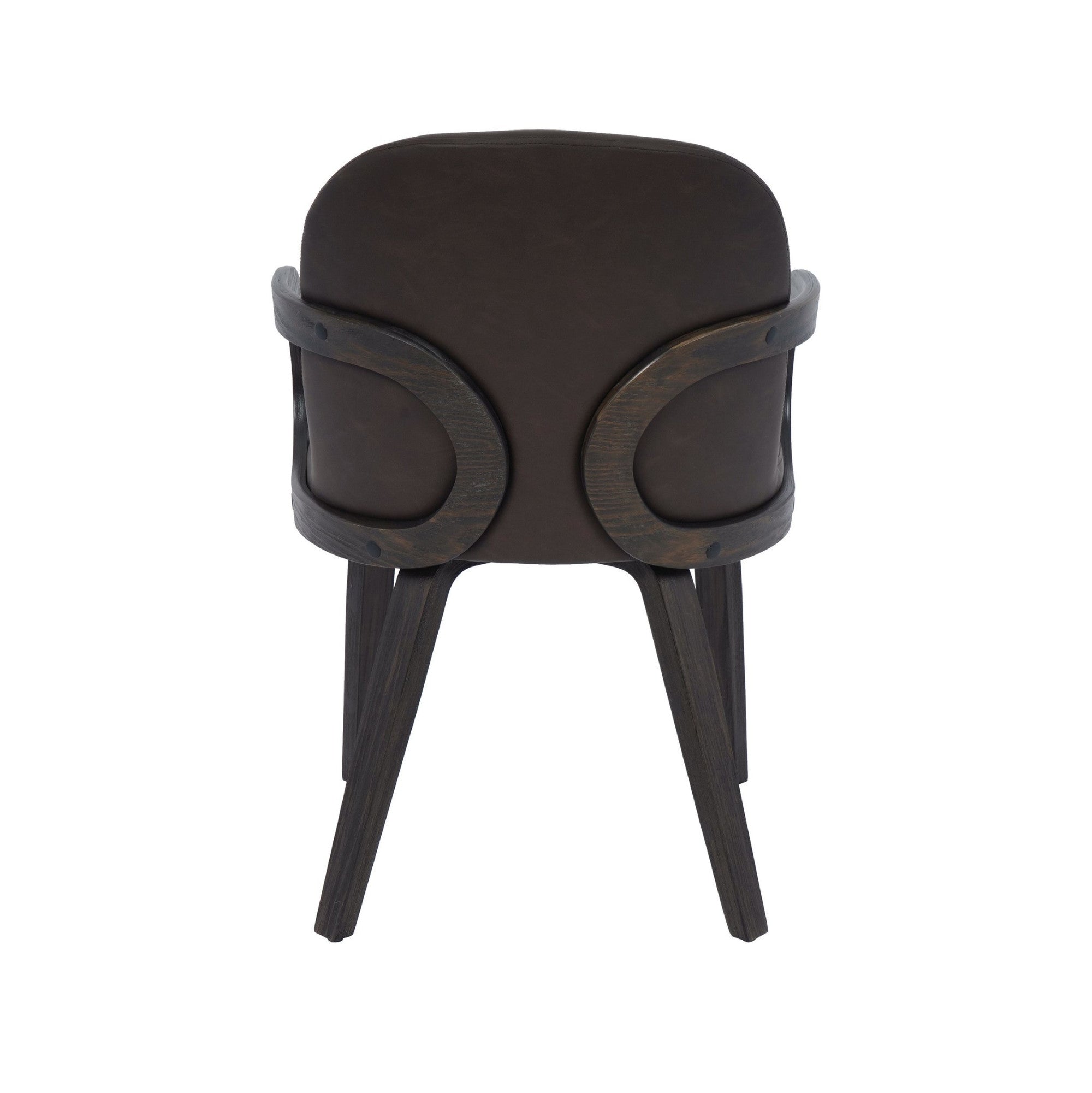 Celest Dining Chair in Brown and Dark Walnut (Set of 2)