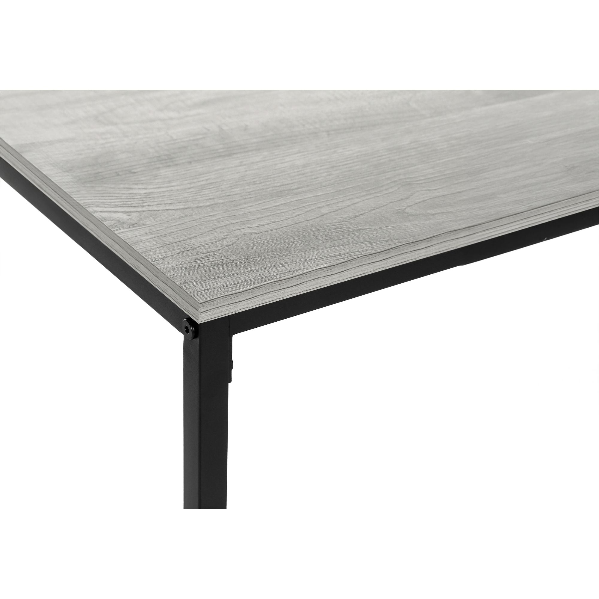 Grey Cavaro coffee table by Monarch Specialties, showcasing modern design with sleek legs and a spacious tabletop.