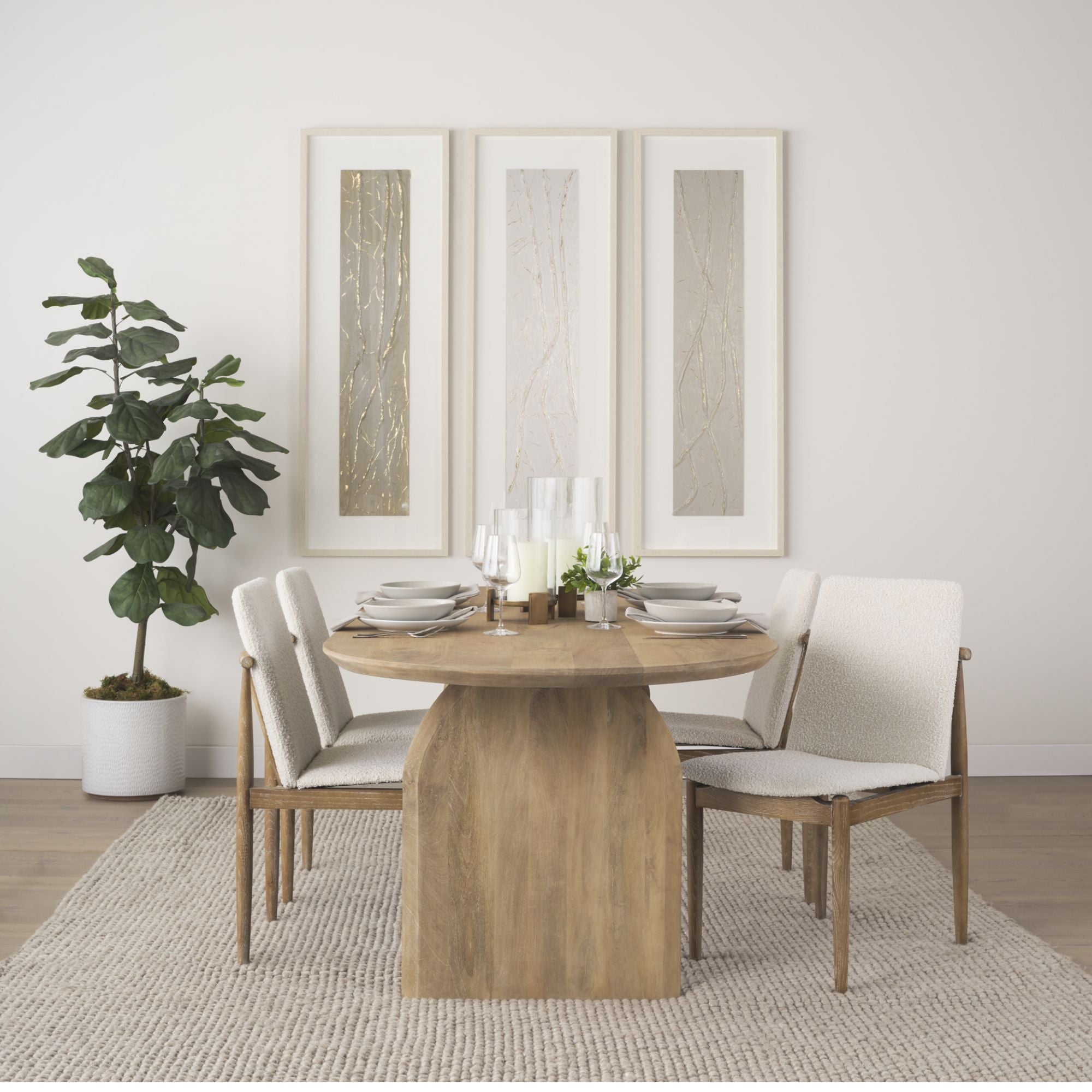 Mercana Cavett Dining Chair in Cream/Dark Brown | CastleUp Experience Centre Online Furniture