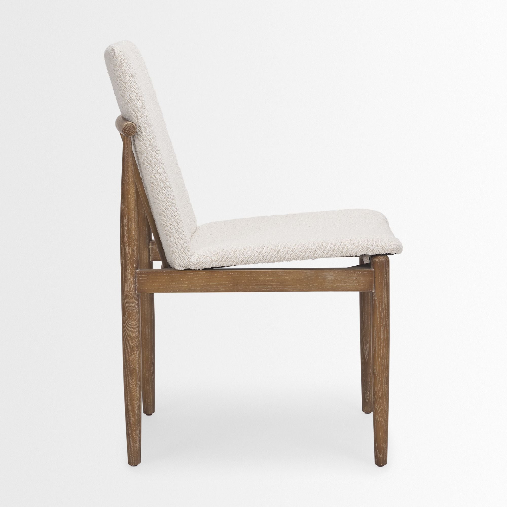 Mercana Cavett Dining Chair in Cream/Dark Brown | CastleUp Experience Centre Online Furniture