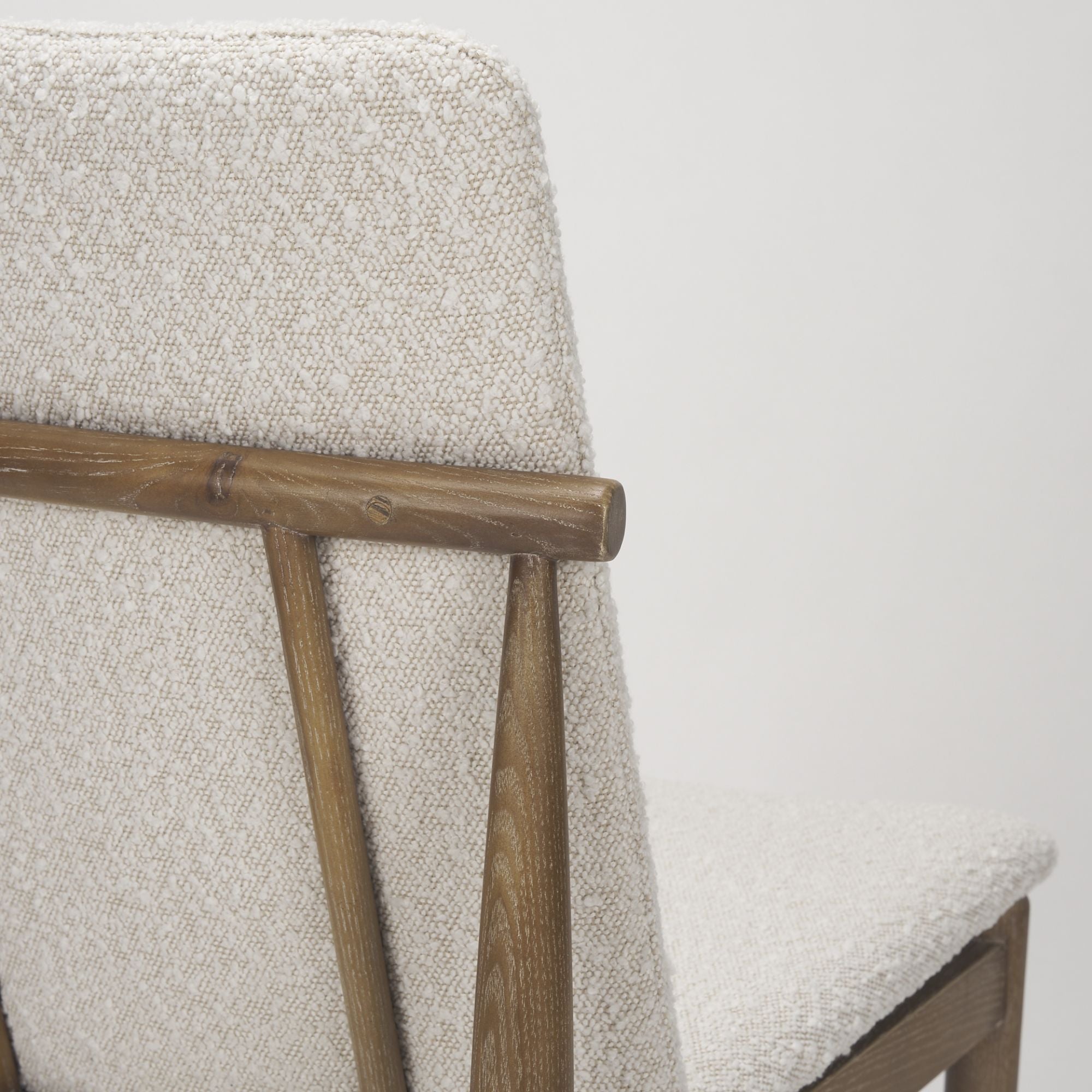 Mercana Cavett Dining Chair in Cream/Dark Brown | CastleUp Experience Centre Online Furniture