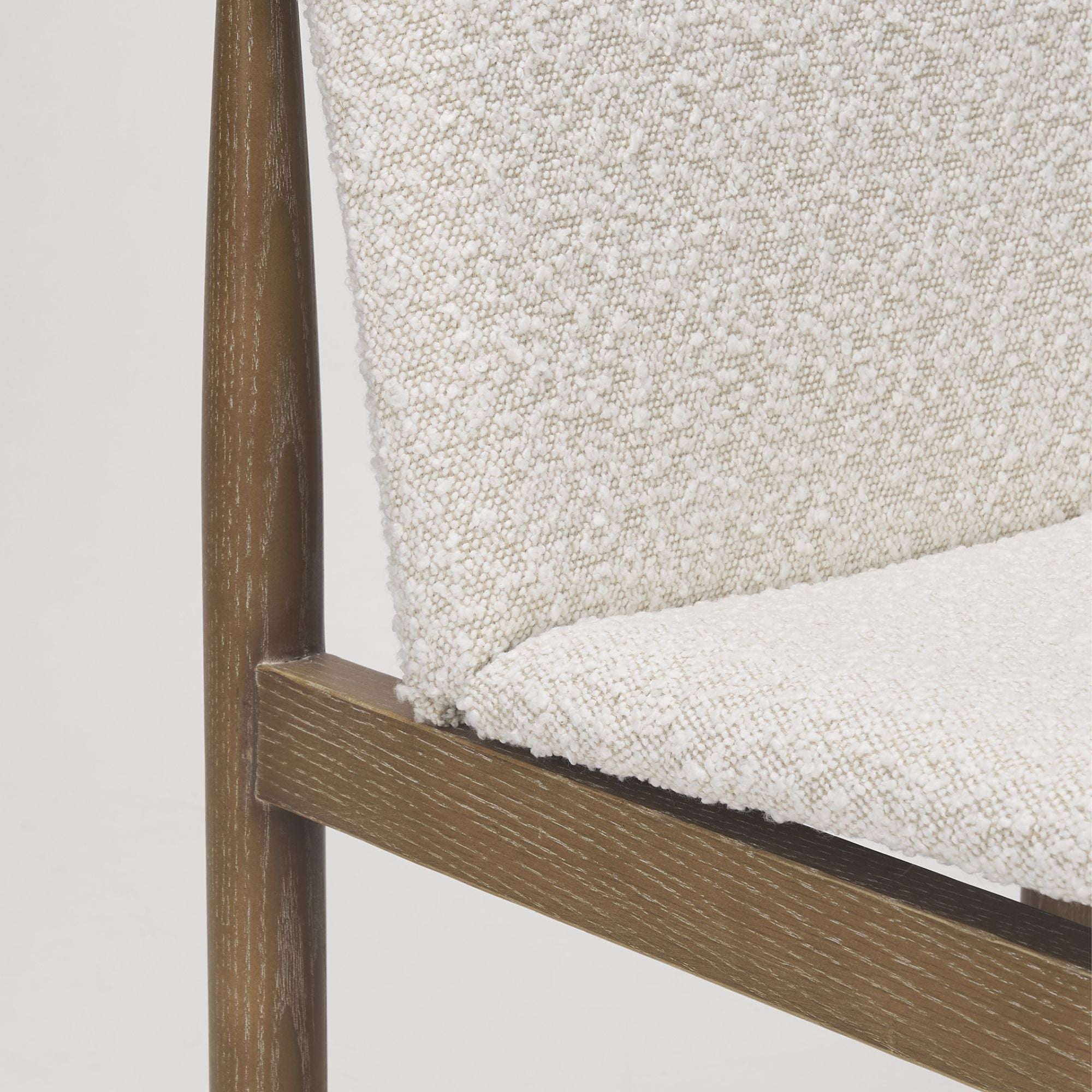 Mercana Cavett Dining Chair in Cream/Dark Brown | CastleUp Experience Centre Online Furniture