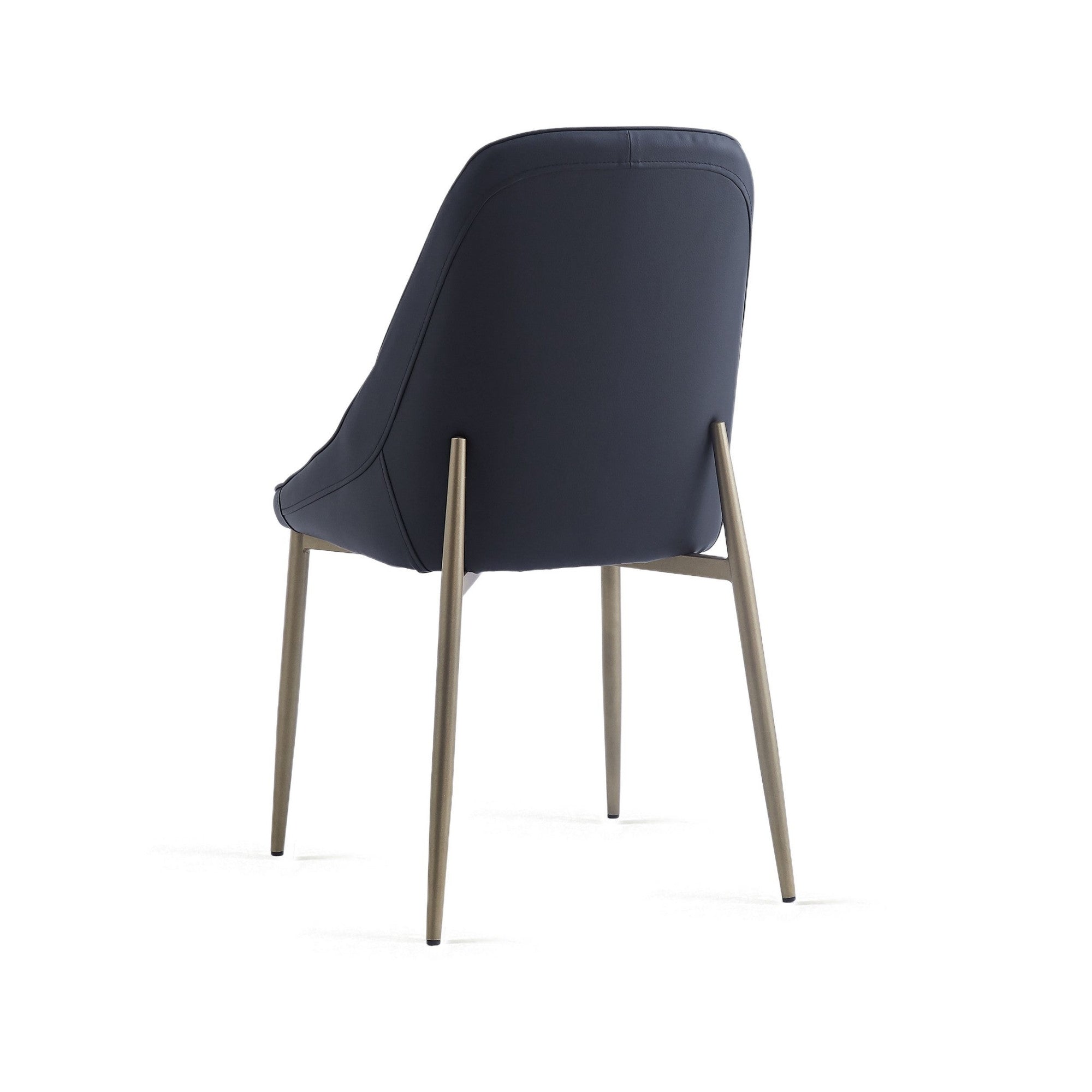 Cleo Dining Chair in Black and Aged Gold (Set of 2)
