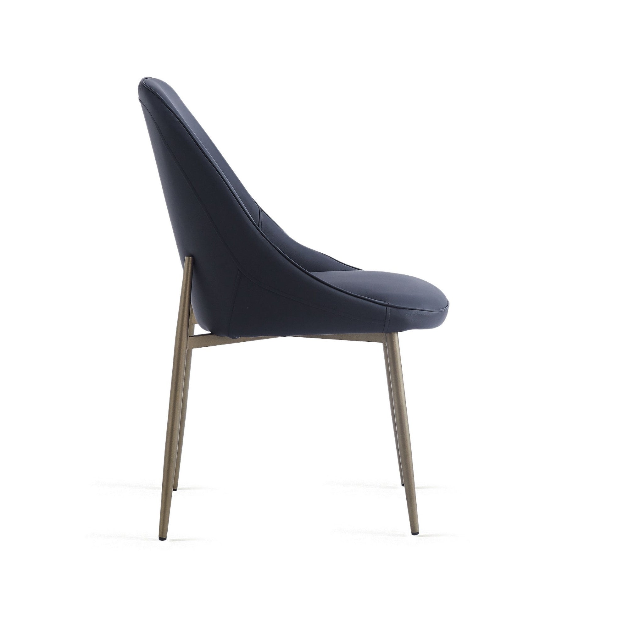 Cleo Dining Chair in Black and Aged Gold (Set of 2)