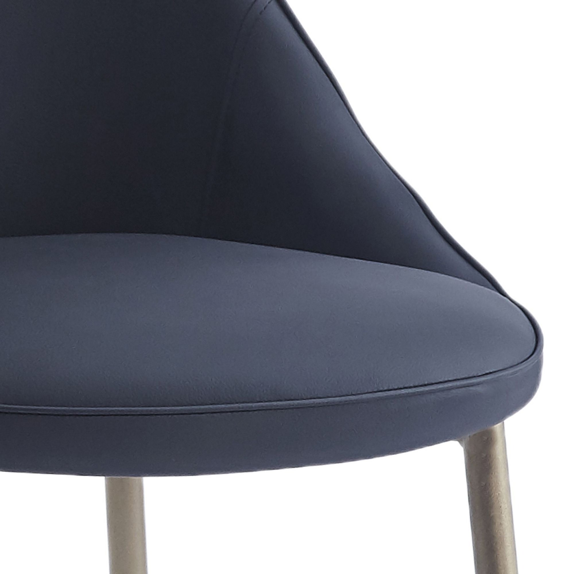 Cleo Dining Chair in Black and Aged Gold (Set of 2)