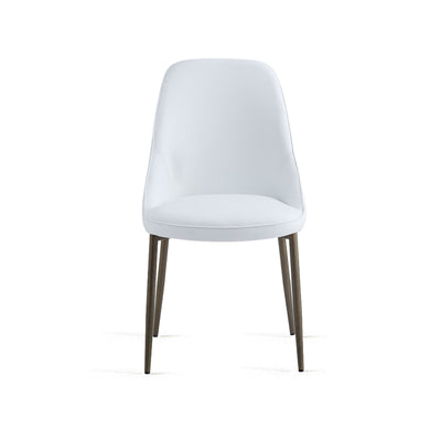 Cleo Dining Chair in White and Aged Gold (Set of 2)