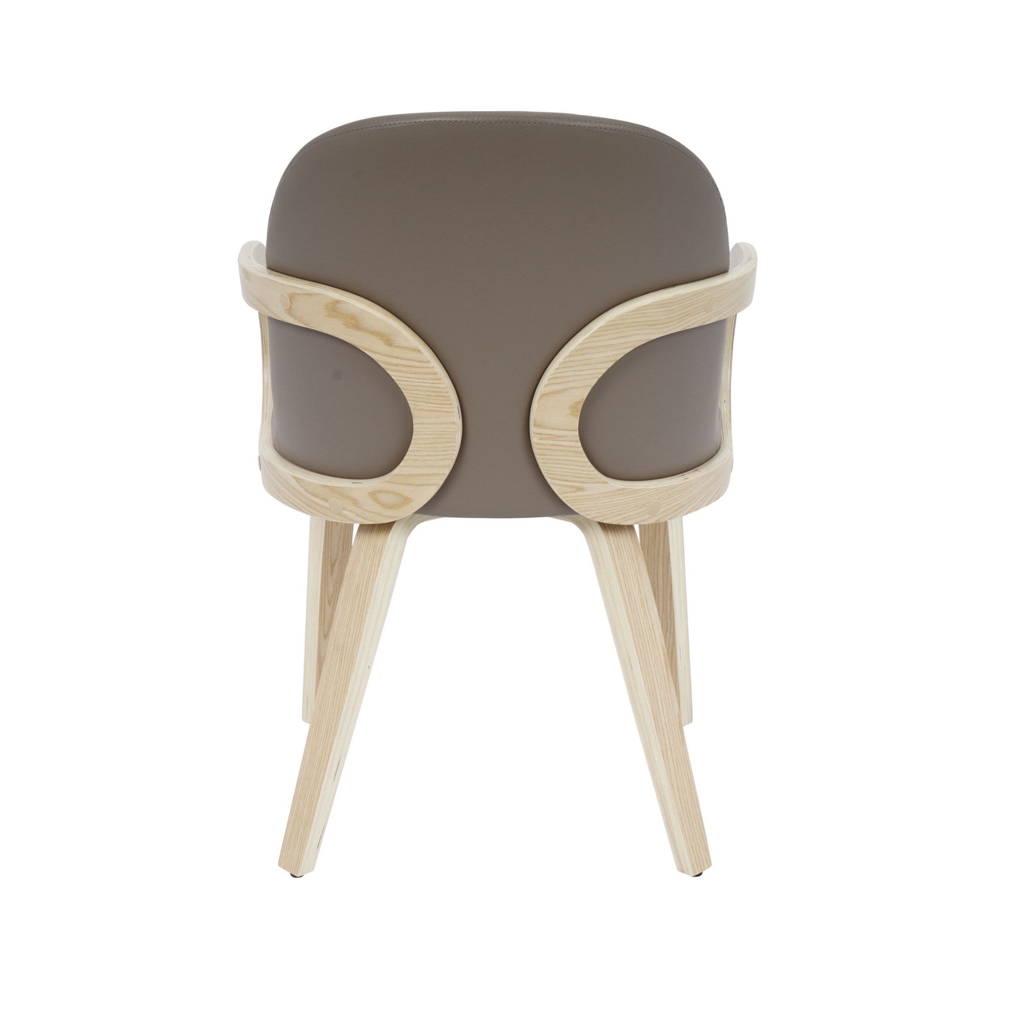 Celest Dining Chair in Dark Taupe and Natural (Set of 2)
