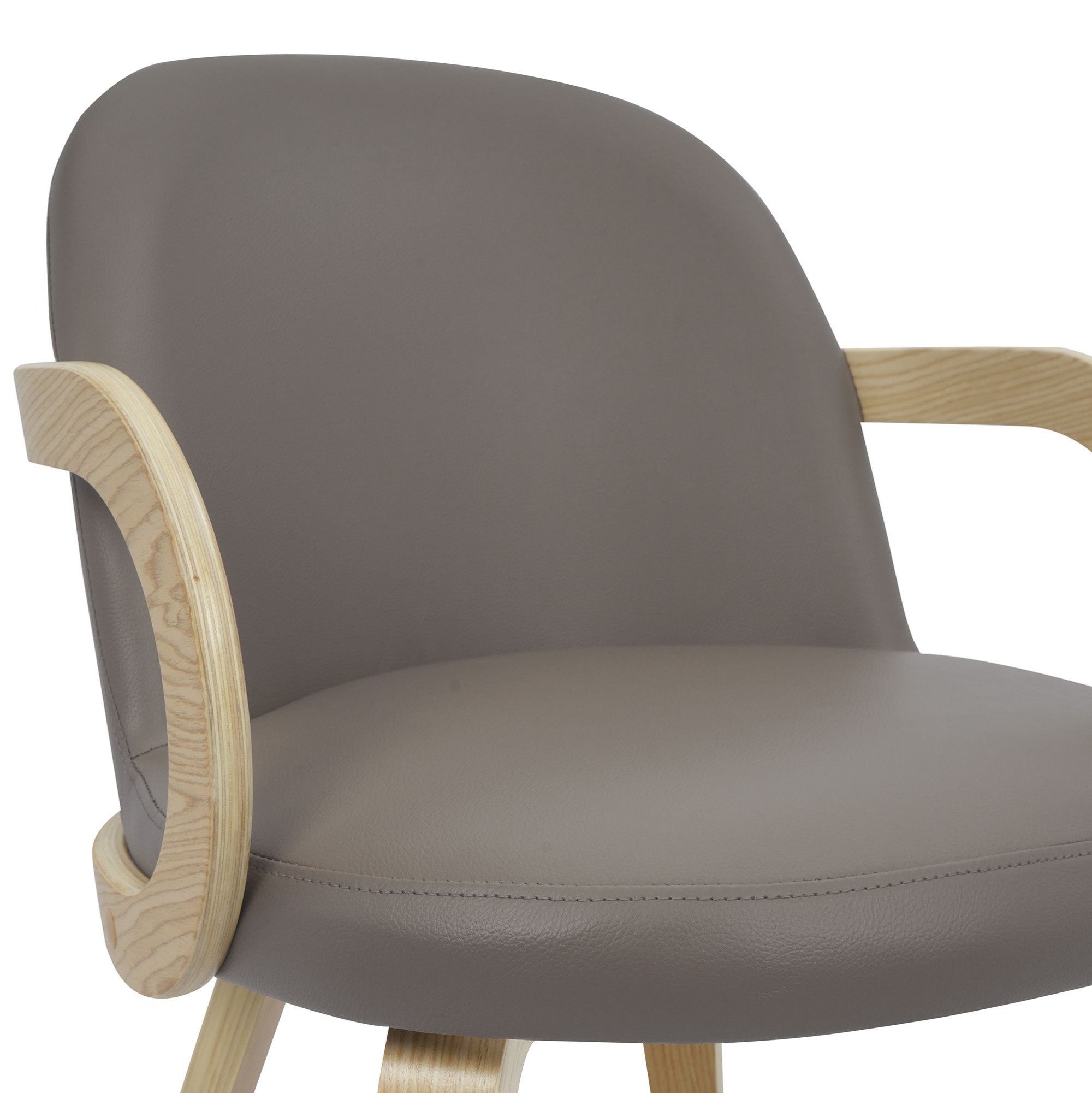 Celest Dining Chair in Dark Taupe and Natural (Set of 2)