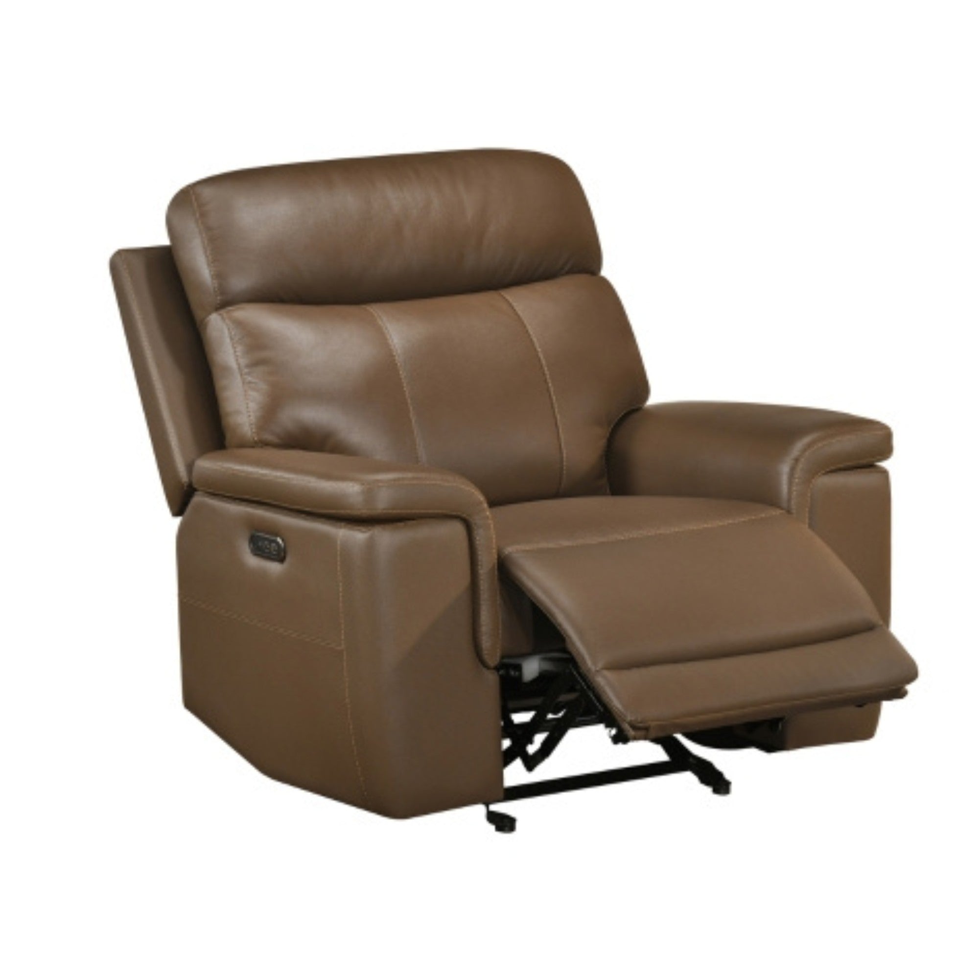 Celestia Leather Power Glider Reclining Chair Brown