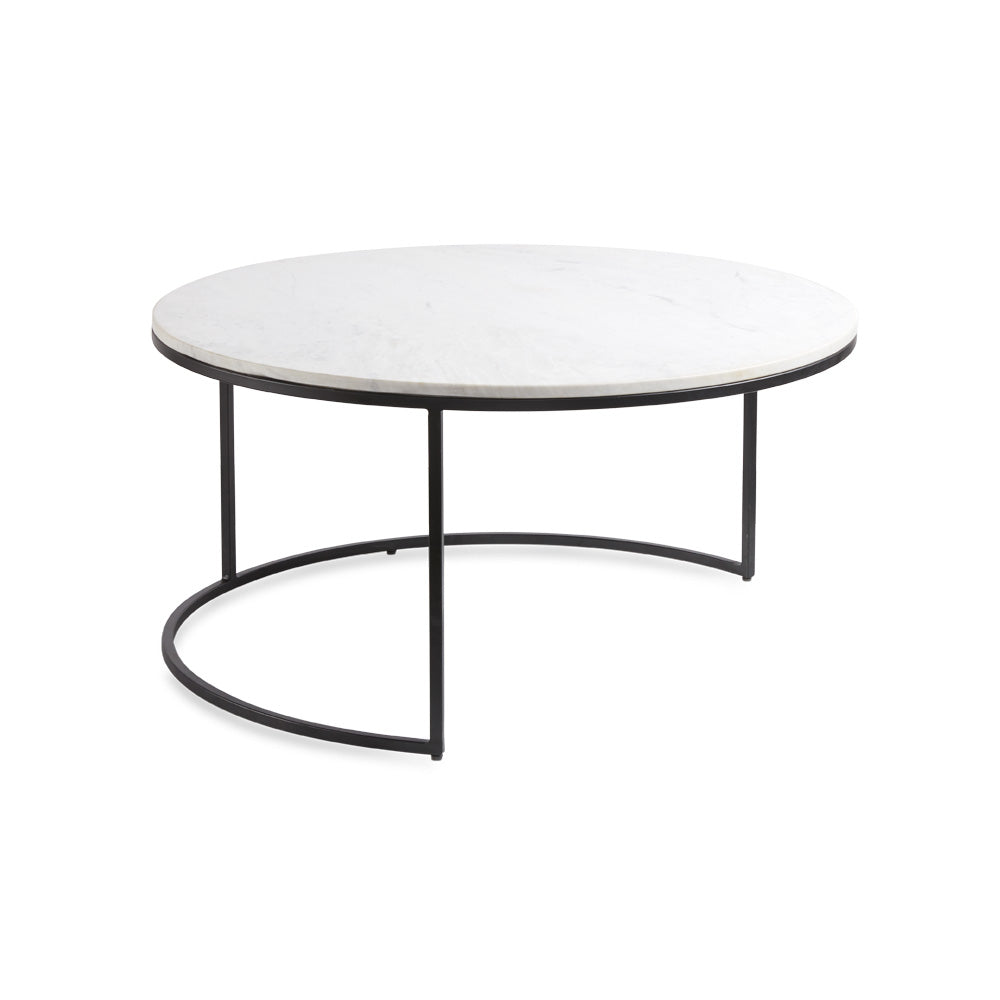 Celine Marble Nesting Coffee Table - Black.