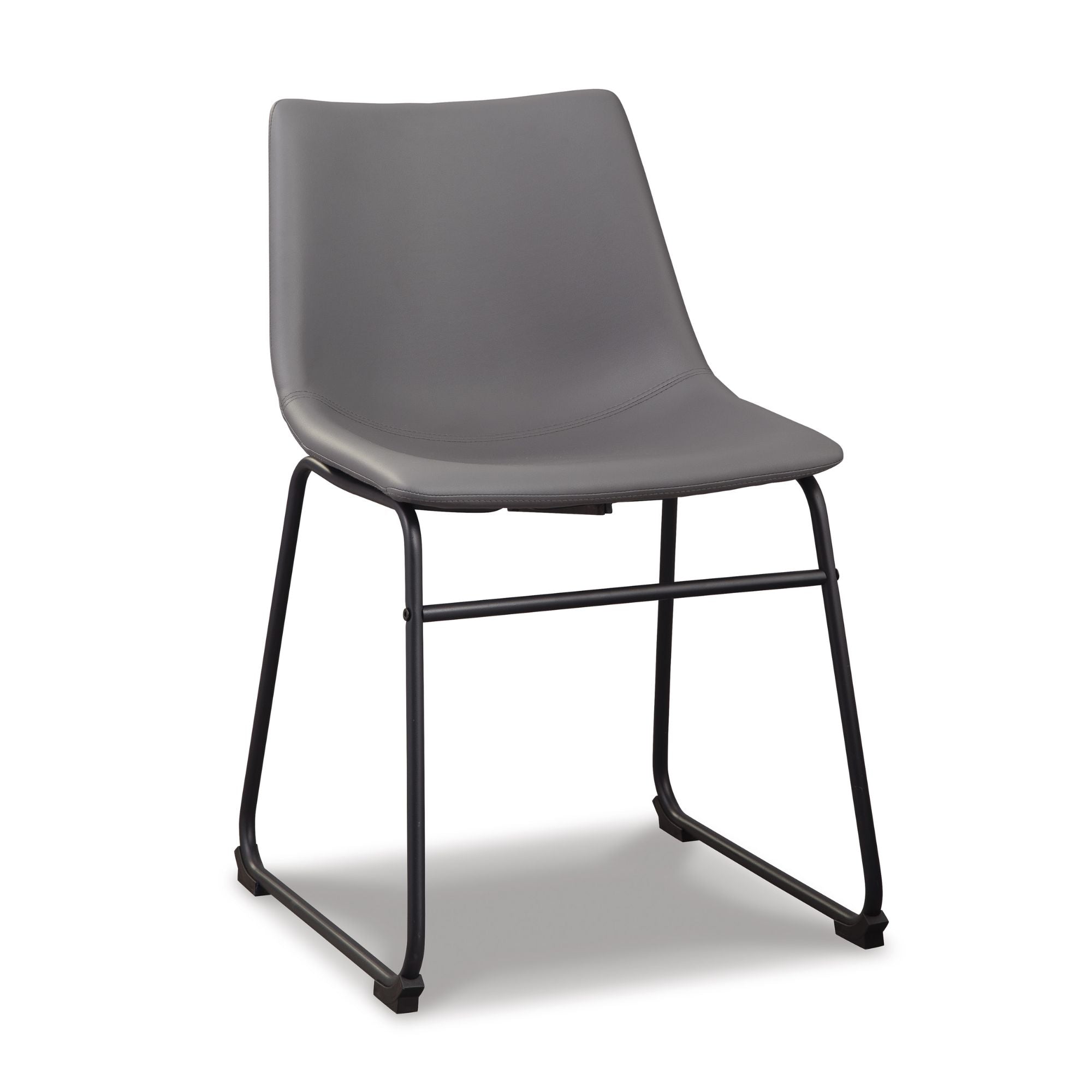 Set of two grey Centiar UPH dining chairs by Signature Ashley with padded seats and modern design.