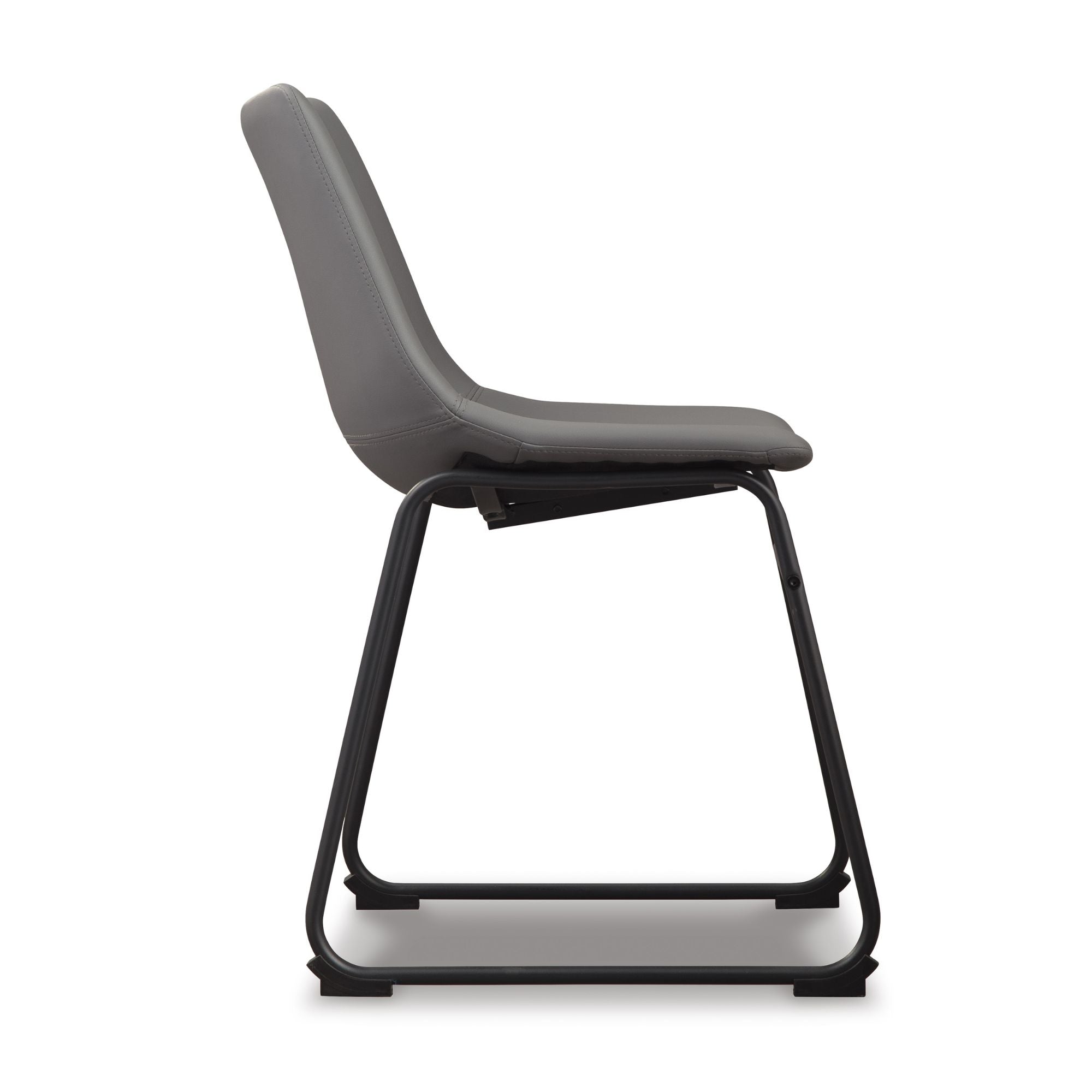 Set of two grey Centiar UPH dining chairs by Signature Ashley with modern design and upholstered seats.