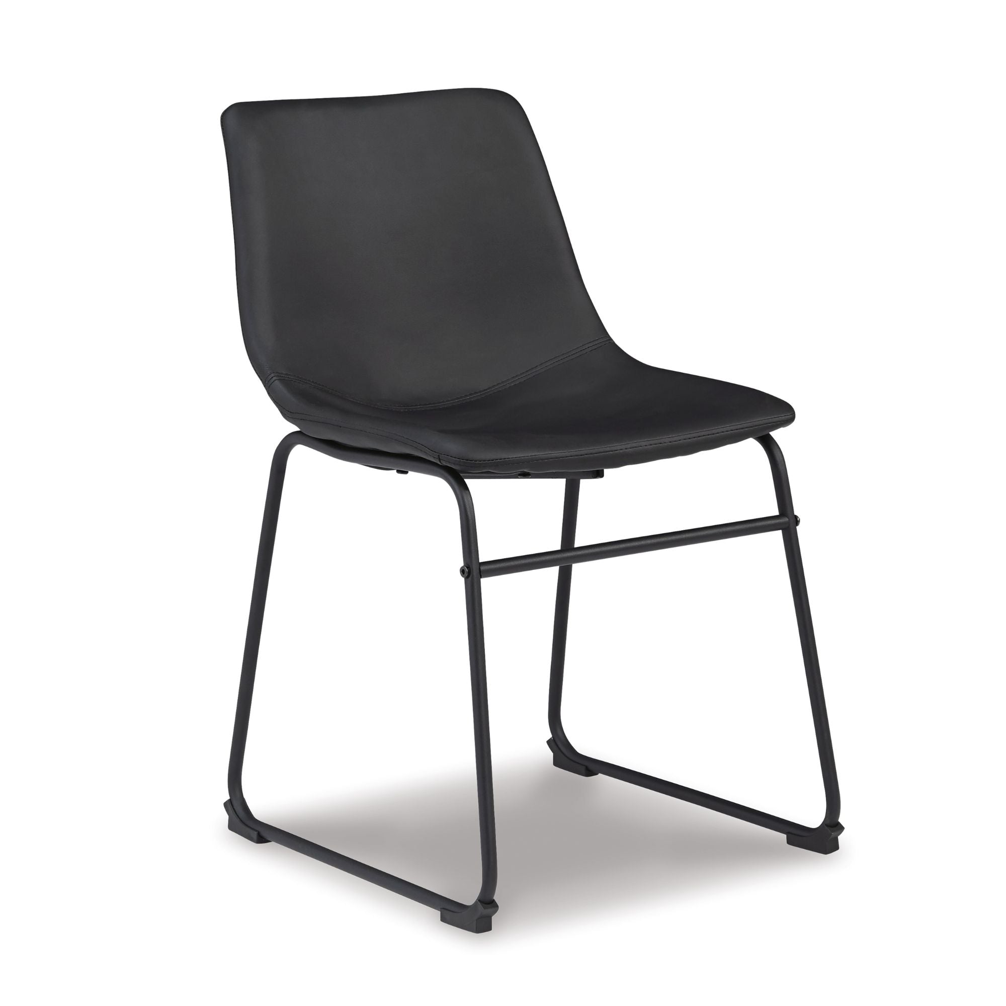 Set of two black Centiar UPH dining chairs by Signature Ashley, featuring modern design and upholstered seats.