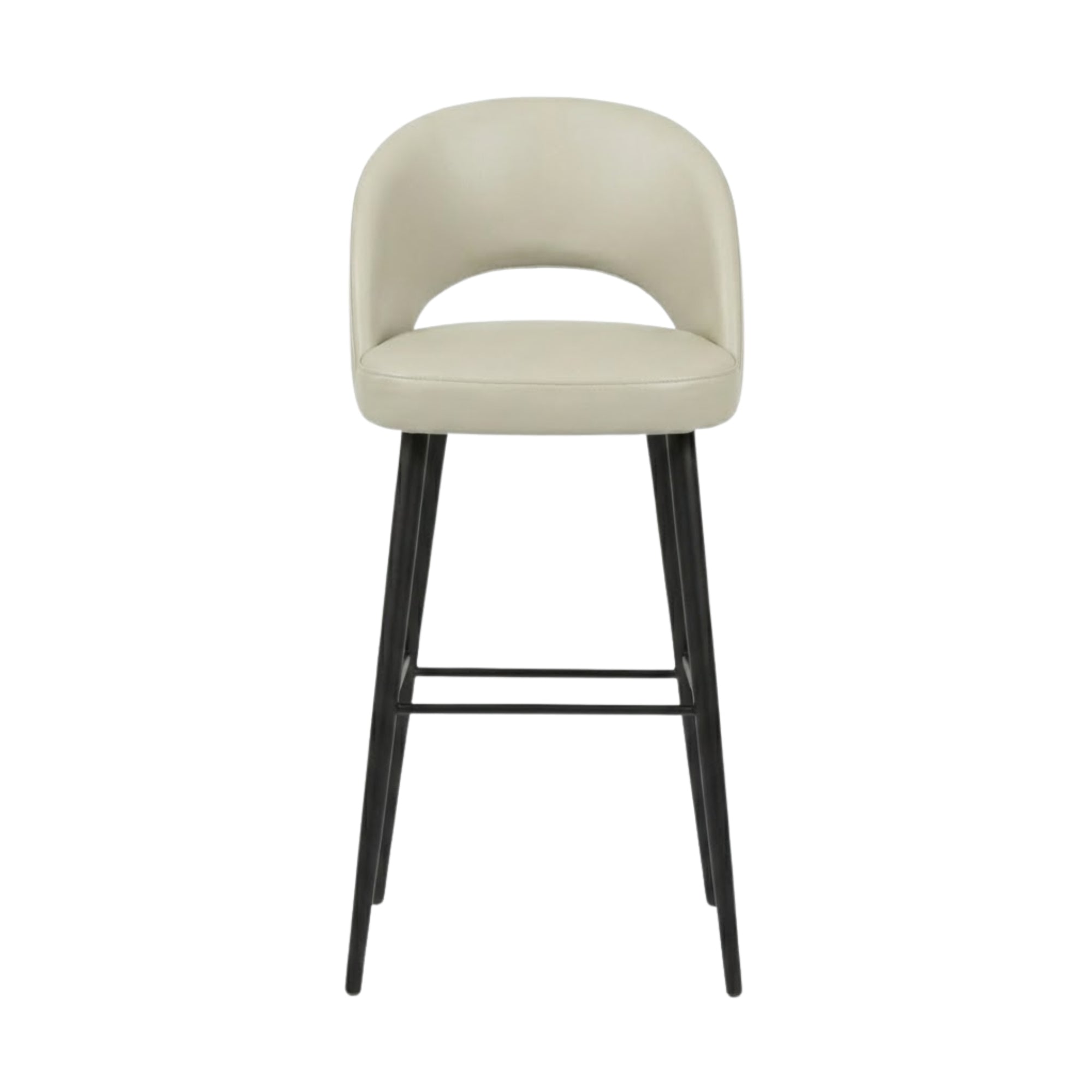 Elite Living Coco Counter Stools in Sand vegan leather, showcasing modern bar stools with sleek design and plush seating.