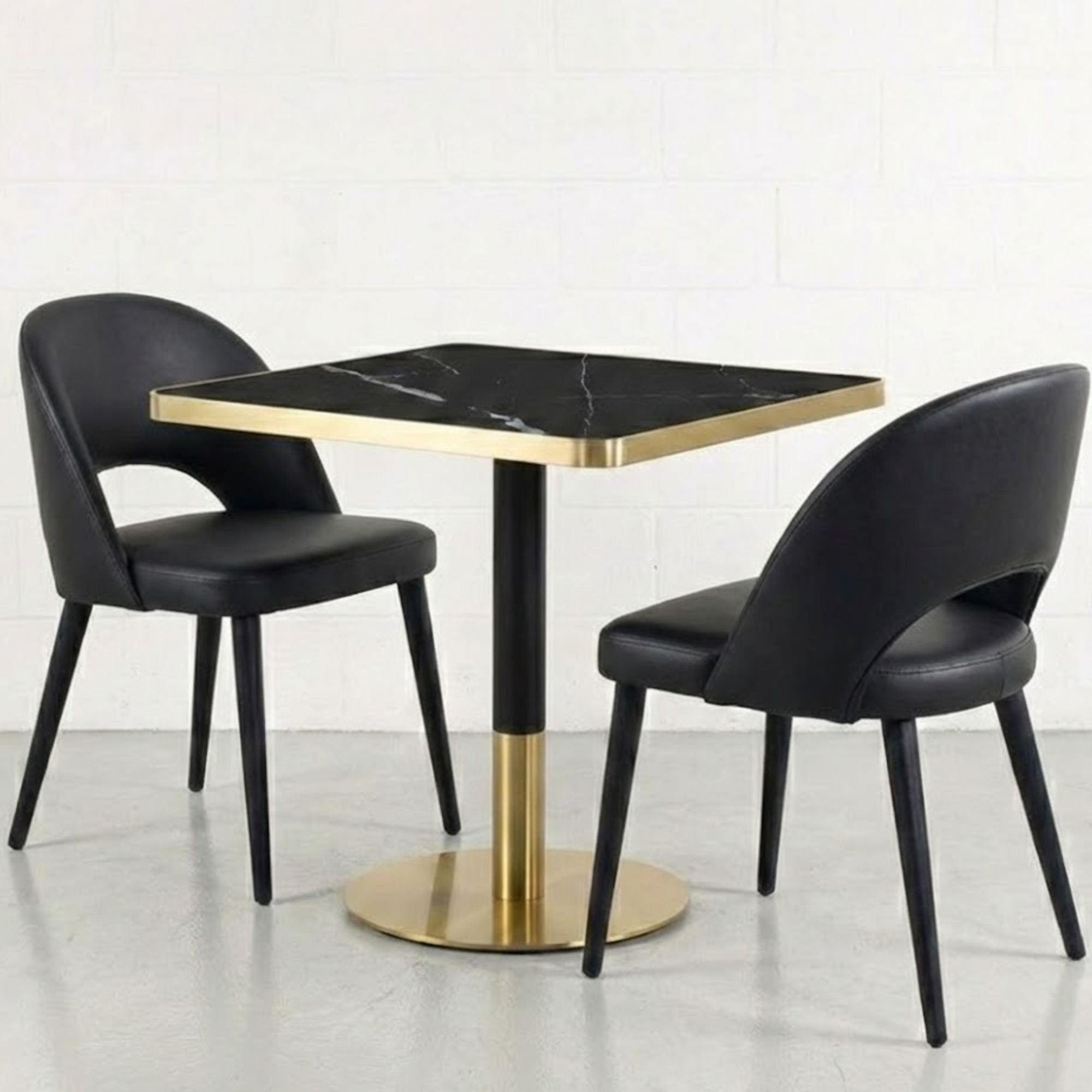 Coco Dining Chair Collection in Black Vegan Leather | CastleUp Experience Centre Online Furniture