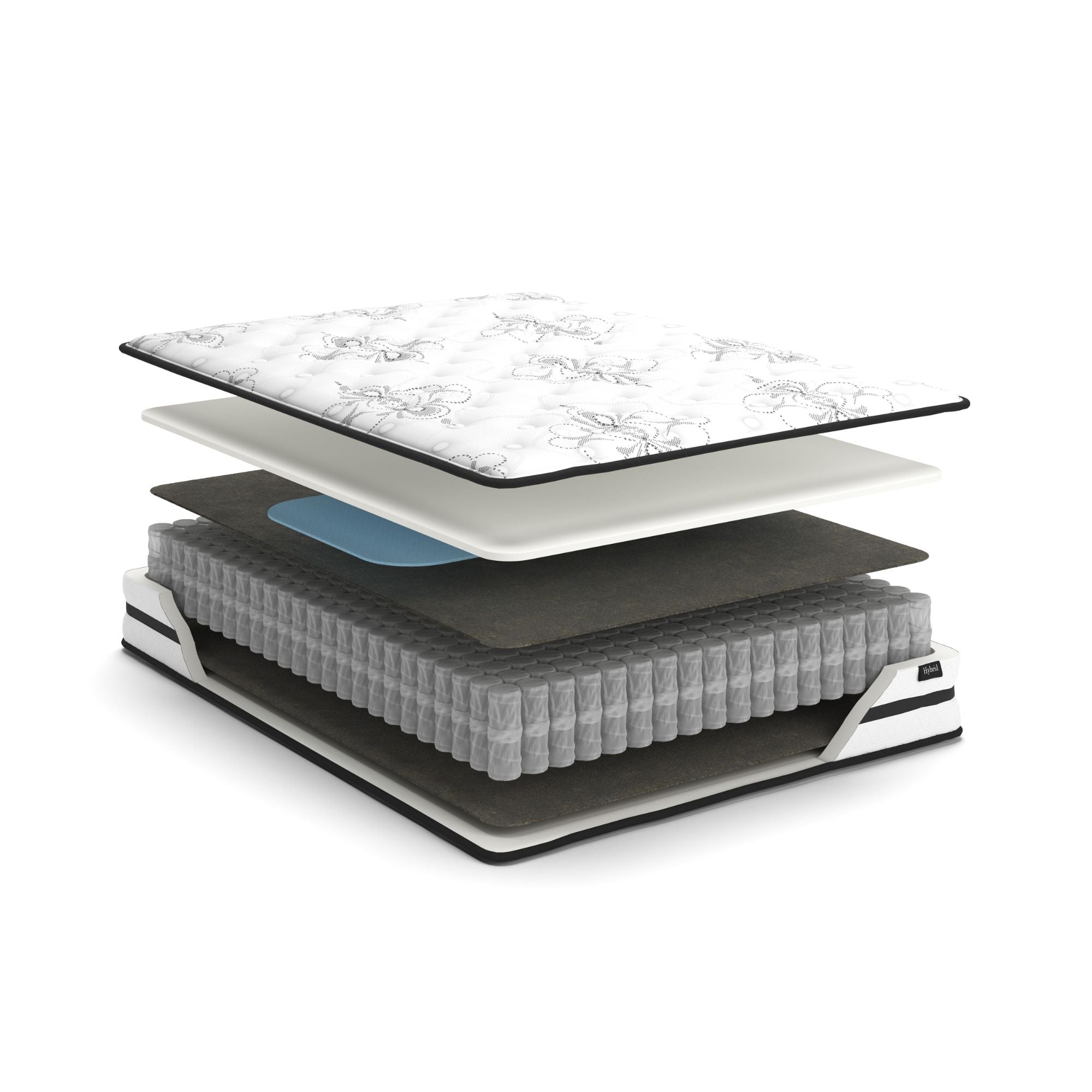 Signature Ashley Chime 10-inch ultra plush hybrid mattress with soft fabric, memory foam layers, and a supportive base.